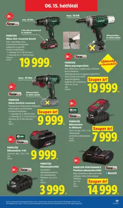 Lidl akciós újság - amely érvényes a következő dátumtól: 11.06.2026 | Oldal: 59