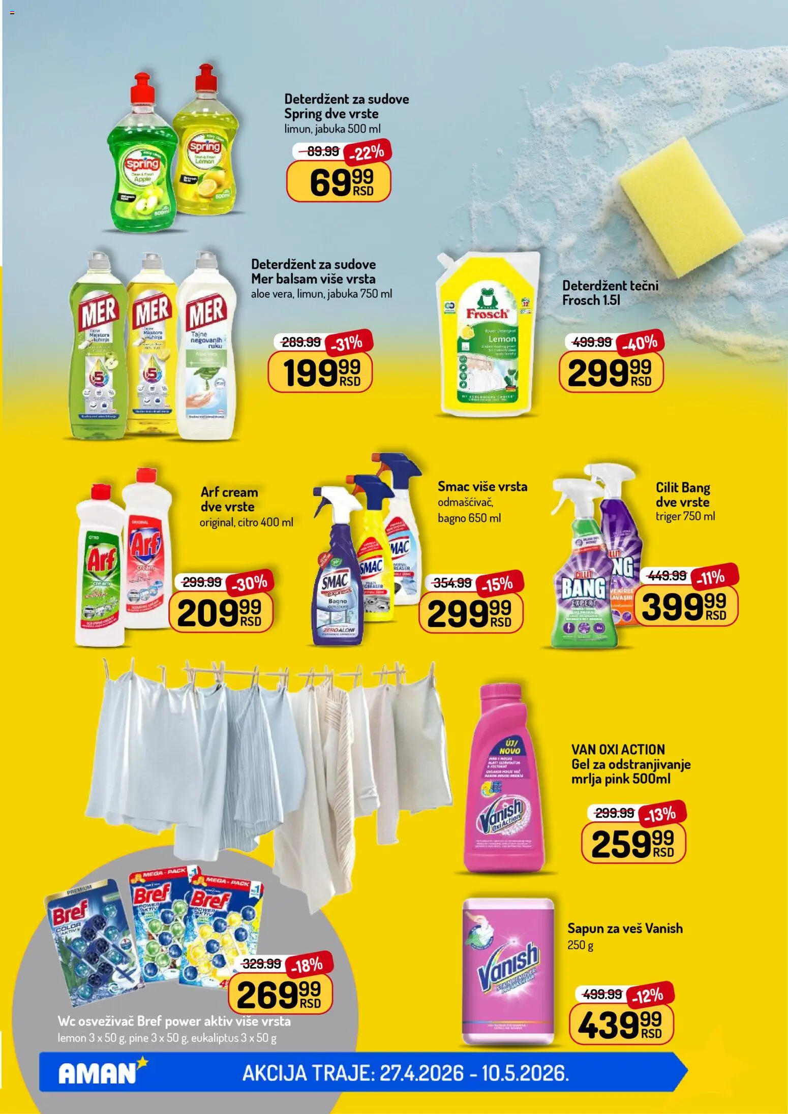 Aman katalog - važi od 27.04.2026 | Strana: 45 | Proizvode: Deterdžent, Deterdžent za sudove, Wc, Sapun