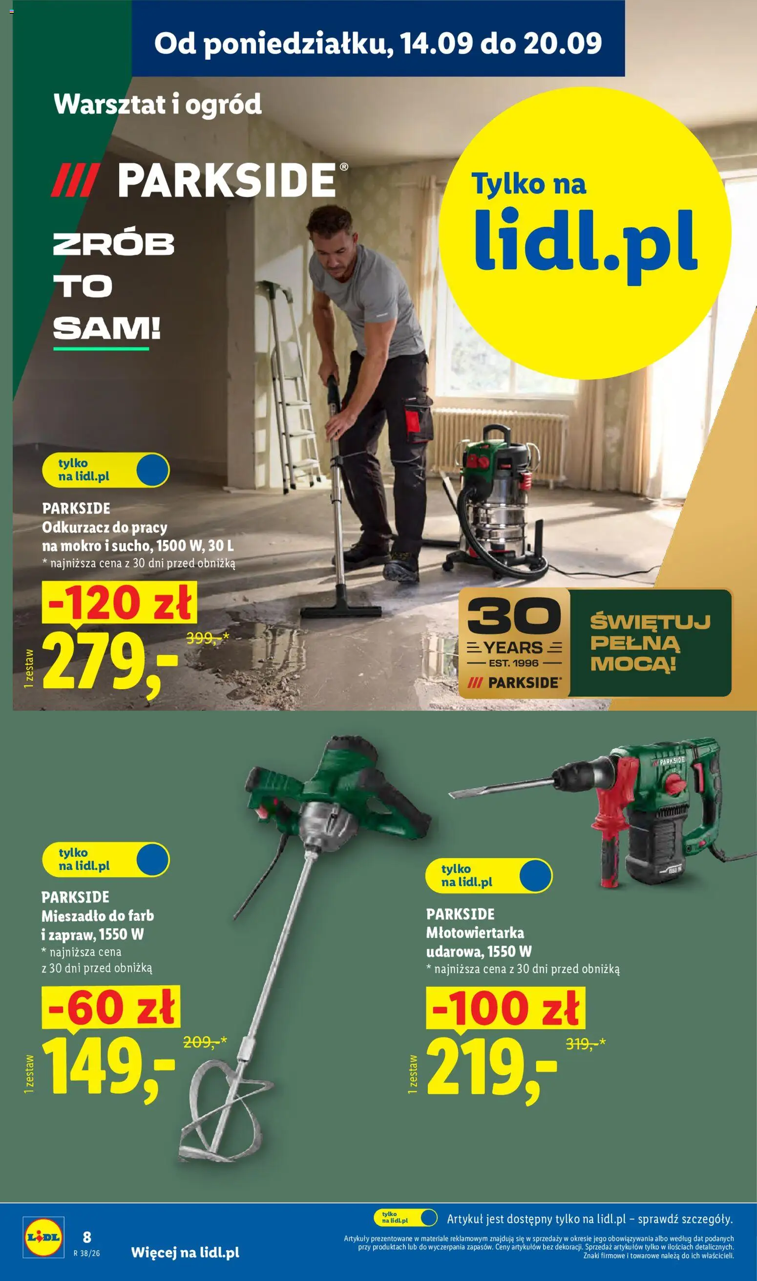 Lidl Polsko katalog od 14.09.2026 | Strana: 8 | Produkty: Parkside