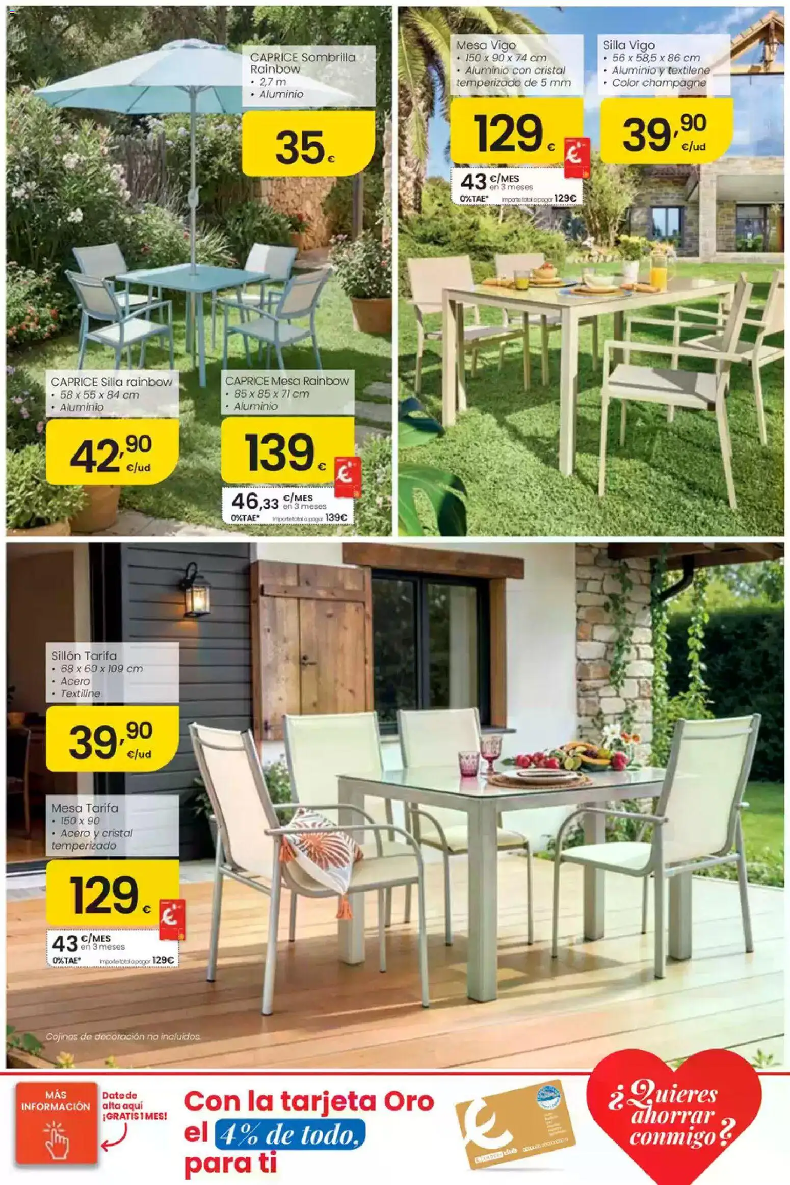 Eroski Te regalamos el Iva en televisores y electrodomésticos │ válido desde el 30/07/2026 | Página: 7 | Productos: Sombrilla, Sillón, Mesa, Silla