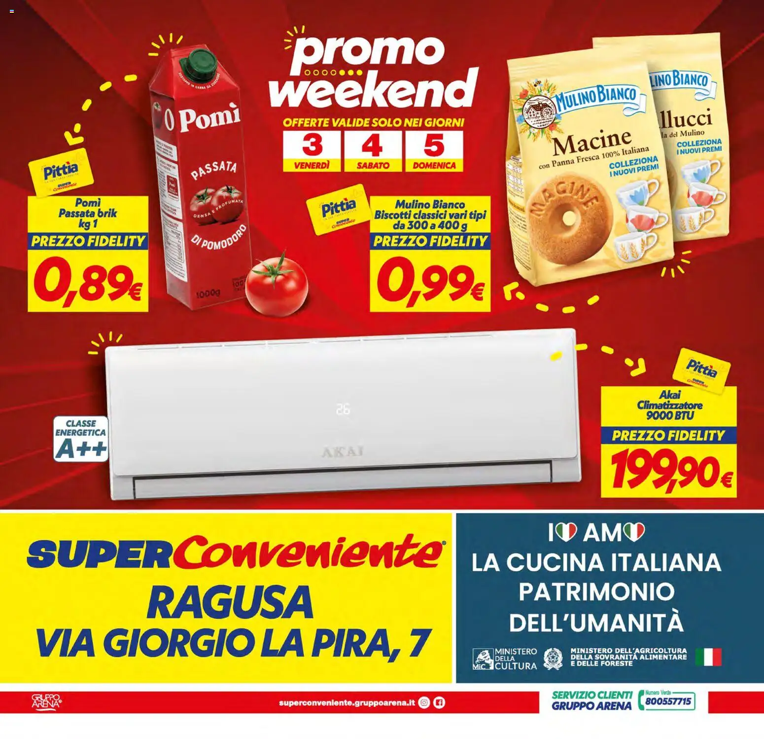 Volantino SuperConveniente del 30/06/2026 | Pagina: 24 | Prodotti: Climatizzatore, Panna, Biscotti, Macina