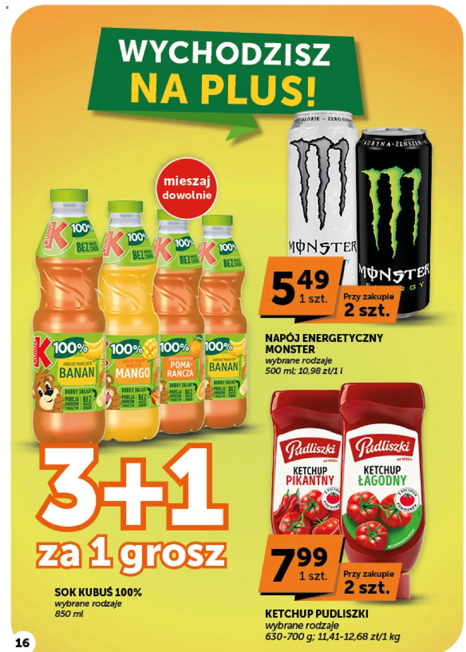 Euro Sklep gazetka - Market od 01.10.2026 | Strona: 16 | Produkty: Ketchup, Kubuś, Napój energetyczny, Sok