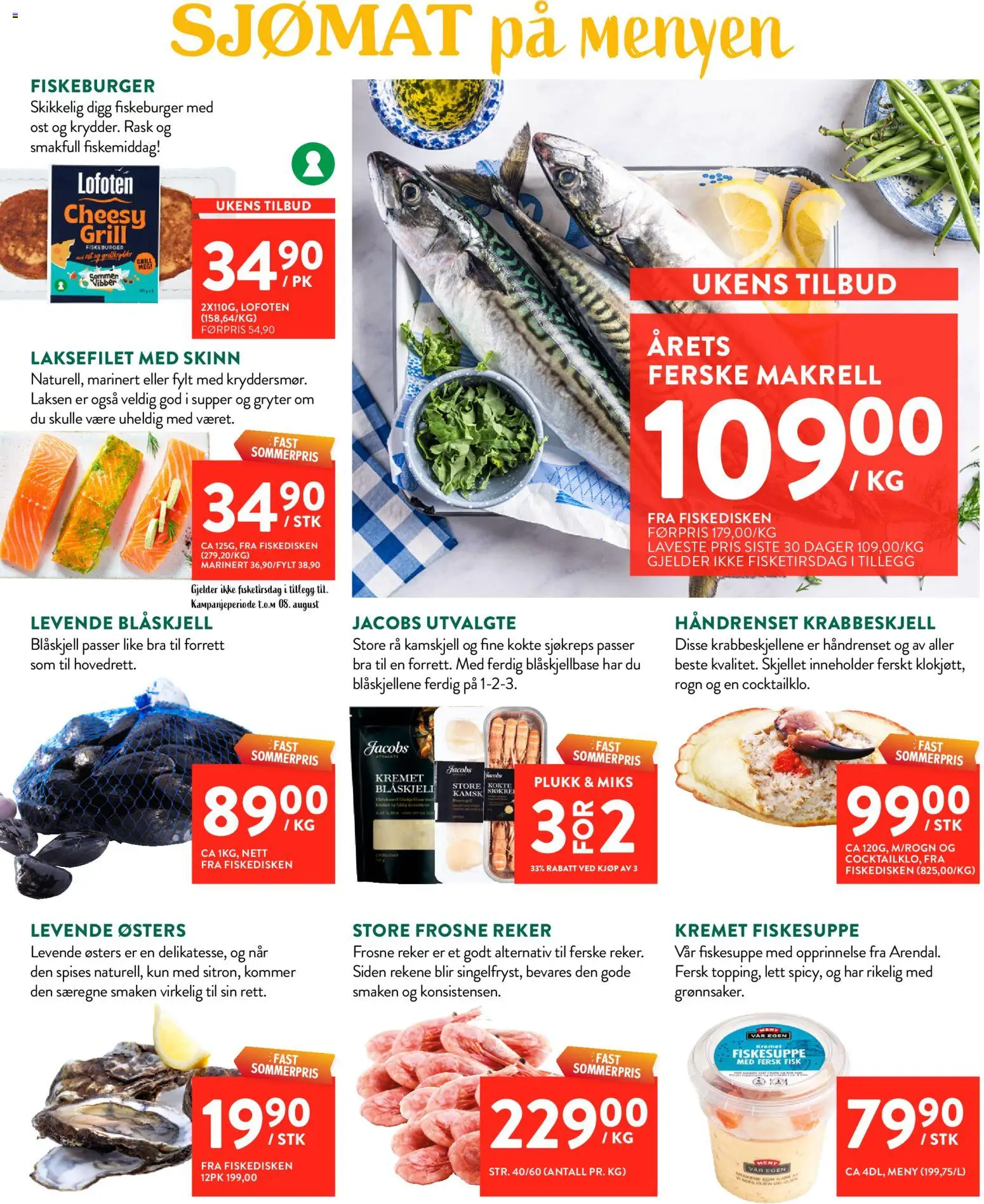 {H1} | Side: 4 | Produkter: Fisk, Lasagneplader, Reker, Rödkål
