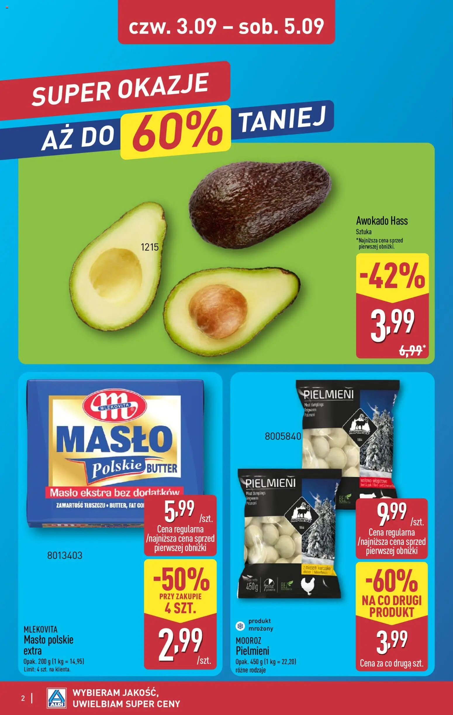 Aldi Polsko leták - Artykuły przemysłowe i tekstylia od 03.09.2026 | Strana: 2 | Produkty: Máslo