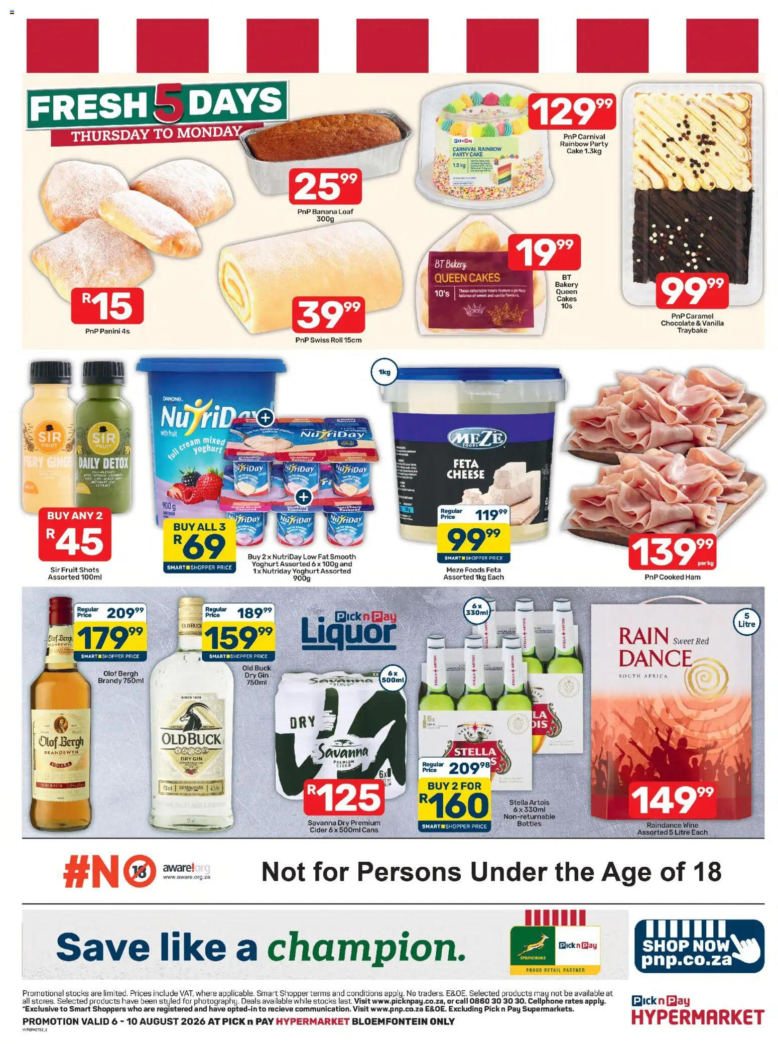 New Pick n Pay catalogue – valid from 06/08/2026 | Page: 2 | Products: Cake, Cheese, Chocolate, Caramel