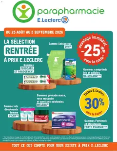 E.Leclerc - Prévisualisation de E.Leclerc Parapharmacie catalogue valide à partir de 25/08/2026