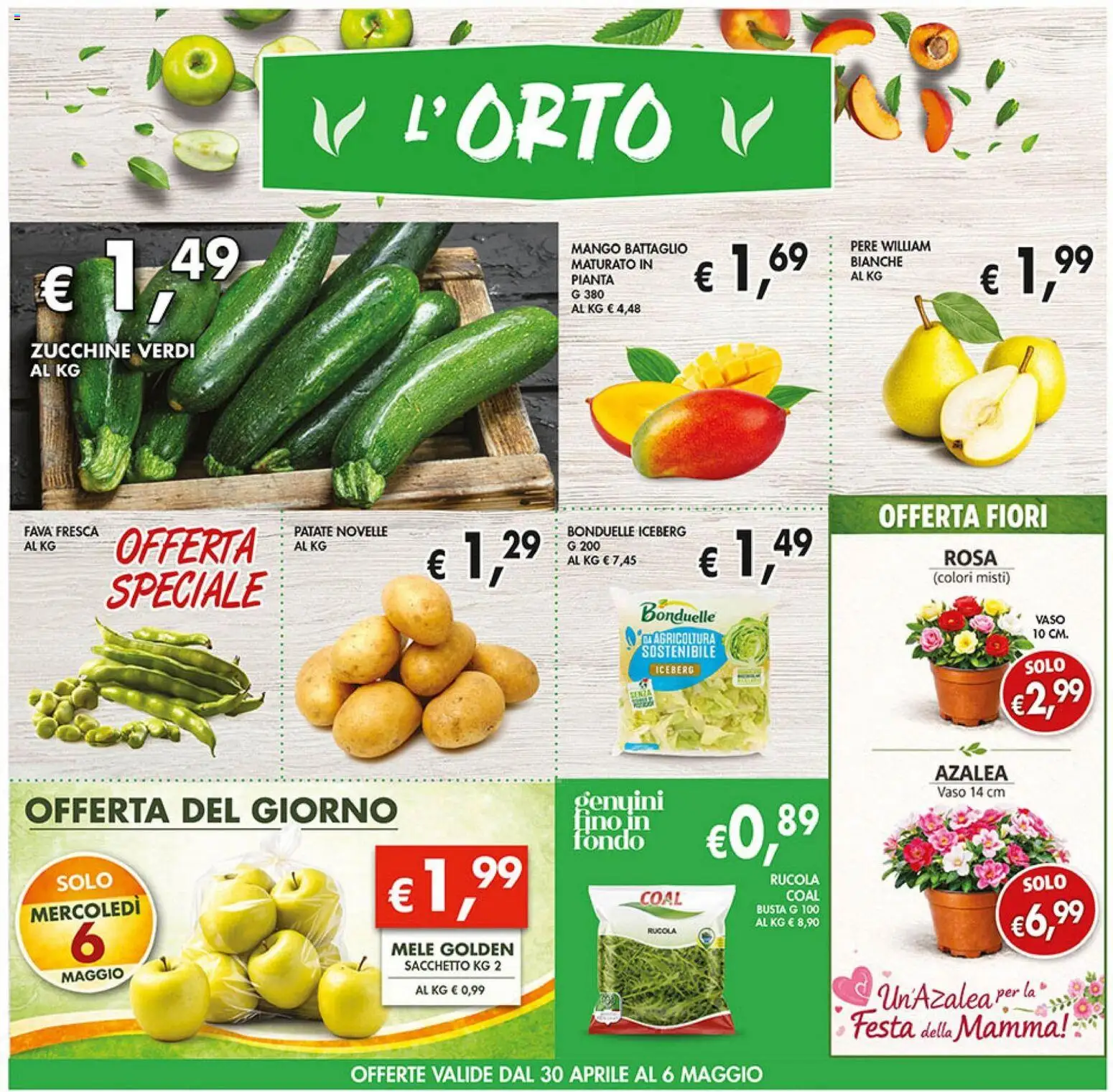 Volantino Coal del 23.04.2026 | Pagina: 7 | Prodotti: Mele, Rucola, Mango, Zucchine