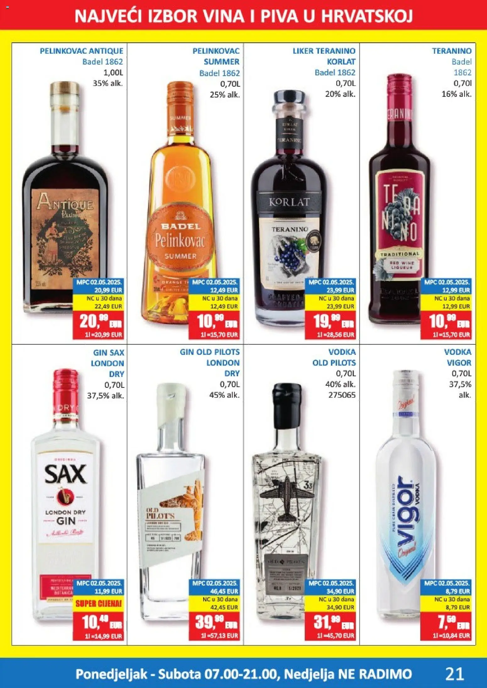 Vrutak katalog | vrijedi od 10.08.2026 | Stranica: 21 | Proizvodi: Pelinkovac, Korlat, Gin, Pelinkovac Antique