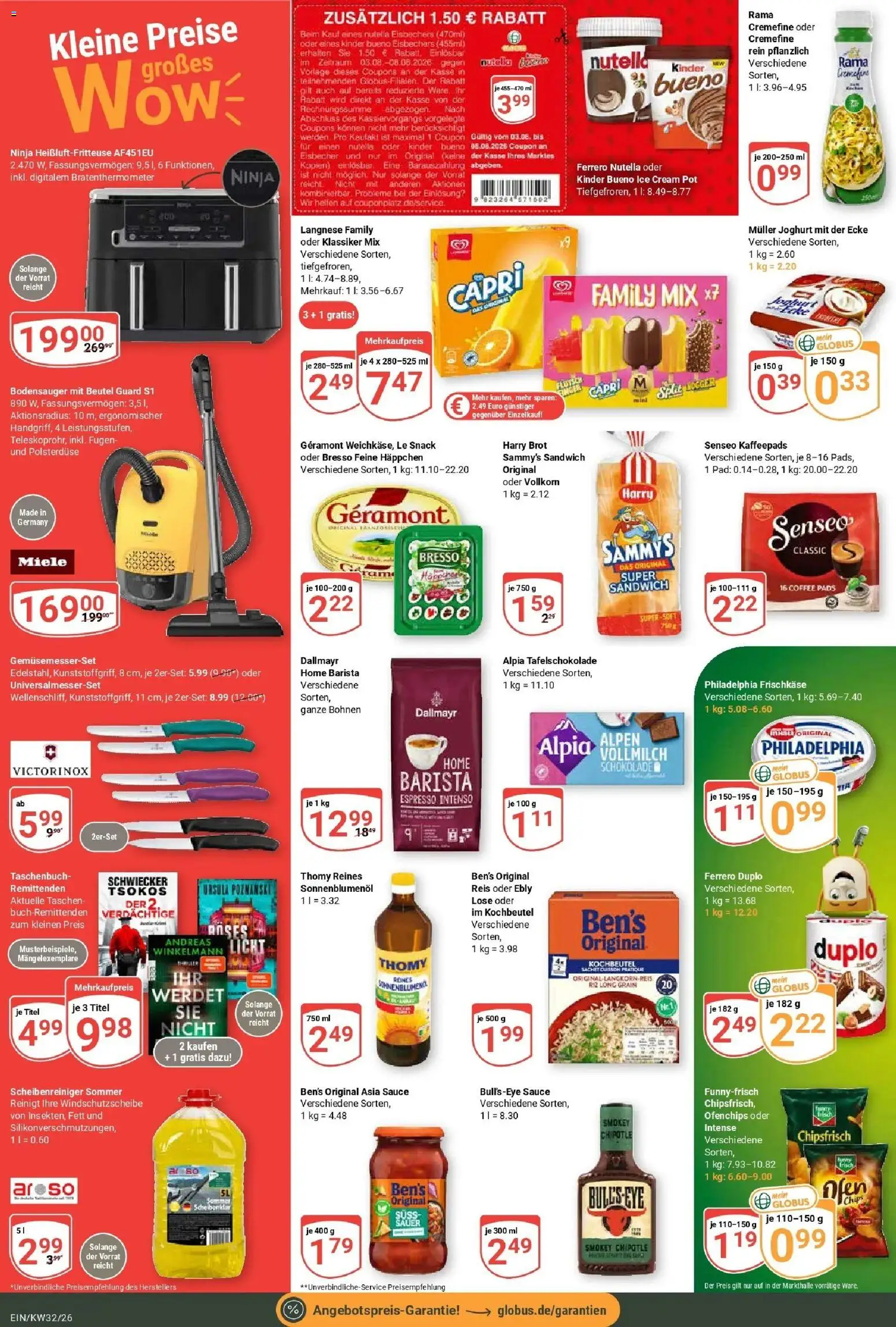 Globus Prospekt Homburg-Einöd (ab 03.08.2026) » Angebote online | Seite: 7 | Produkte: Kaffeepads, Schokolade, Bresso, Heißluftfritteuse