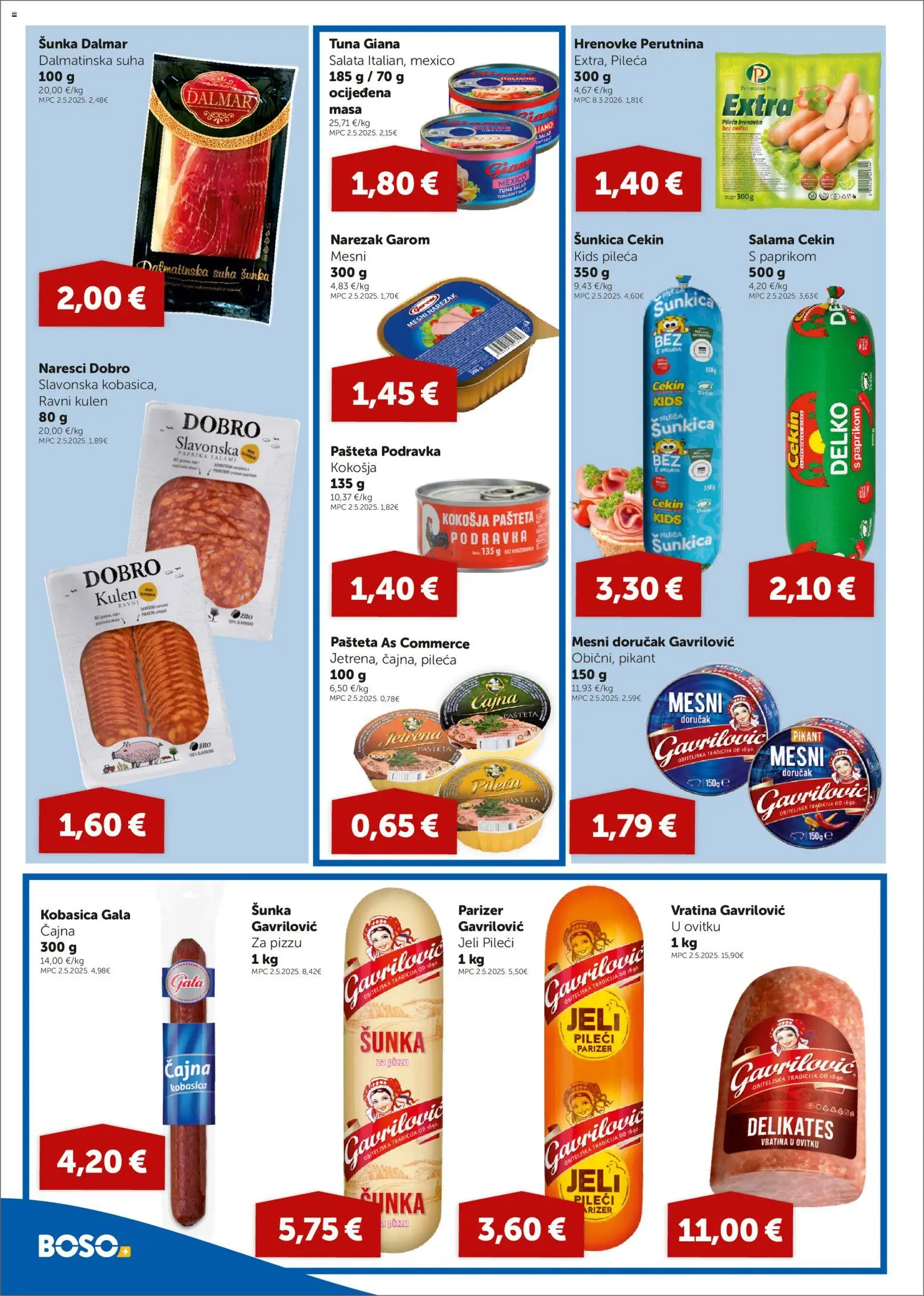 Boso katalog | vrijedi od 29.10.2026 | Stranica: 4 | Proizvodi: Šunka, Podravka, Mesni doručak, Kulen
