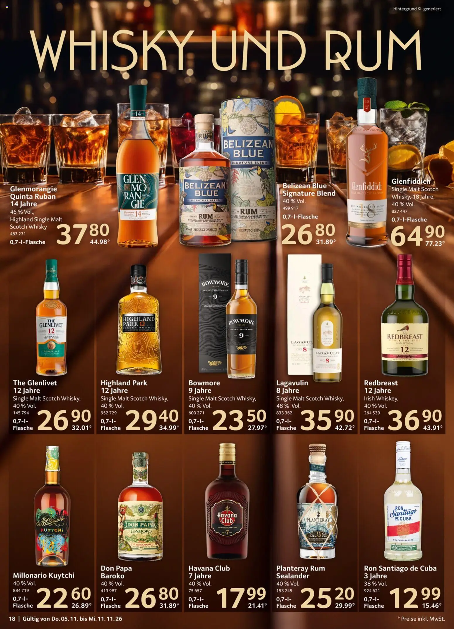Selgros Prospekt – gültig ab 05.11.2026 | Seite: 18 | Produkte: Havana club, Whisky, Rum, Whiskey