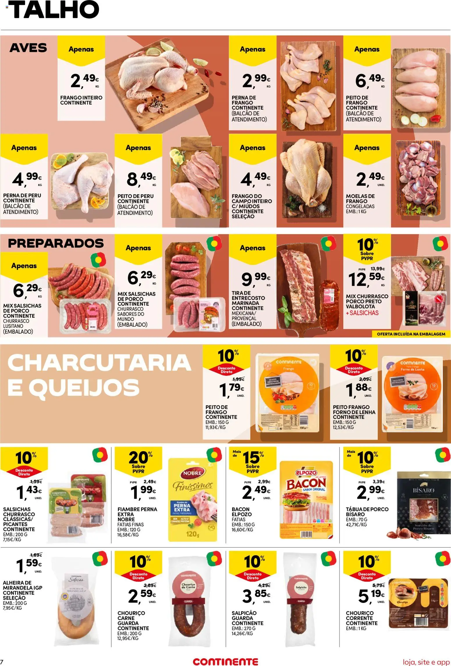 Continente Semanal Continente Bom Dia │ válido de 30/06/2026 | Página: 7 | Produtos: Tábua, Bacon, Frango, Moelas