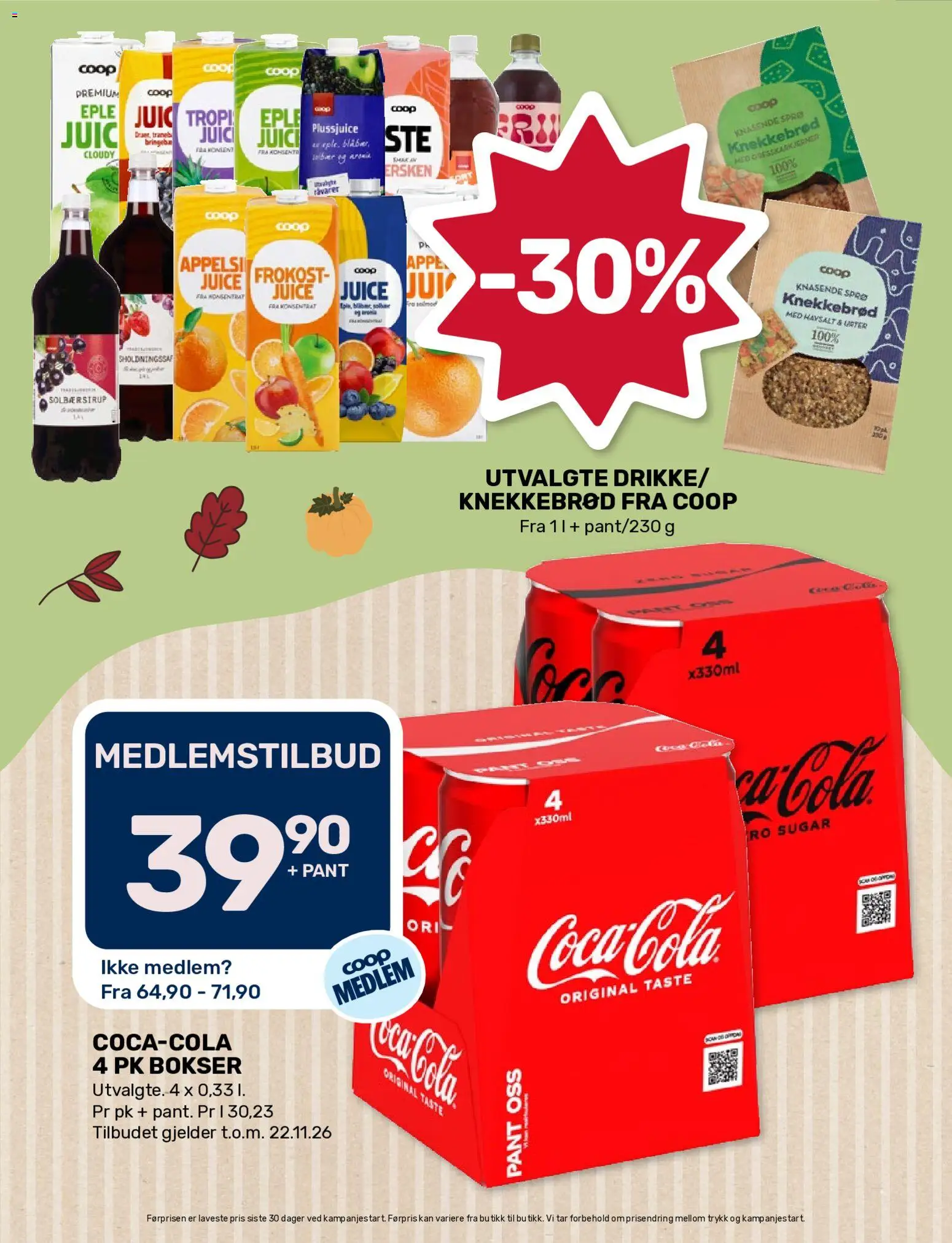 {H1} | Side: 4 | Produkter: Knekkebrød, Ved, Urter, Cola