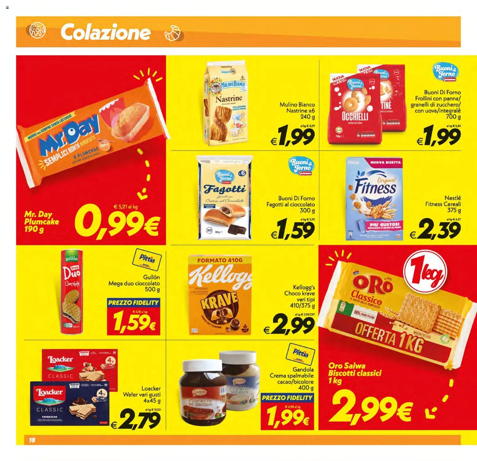 Volantino SuperConveniente del 10/07/2026 | Pagina: 18 | Prodotti: Cereali, Biscotti, Forno, Frollini