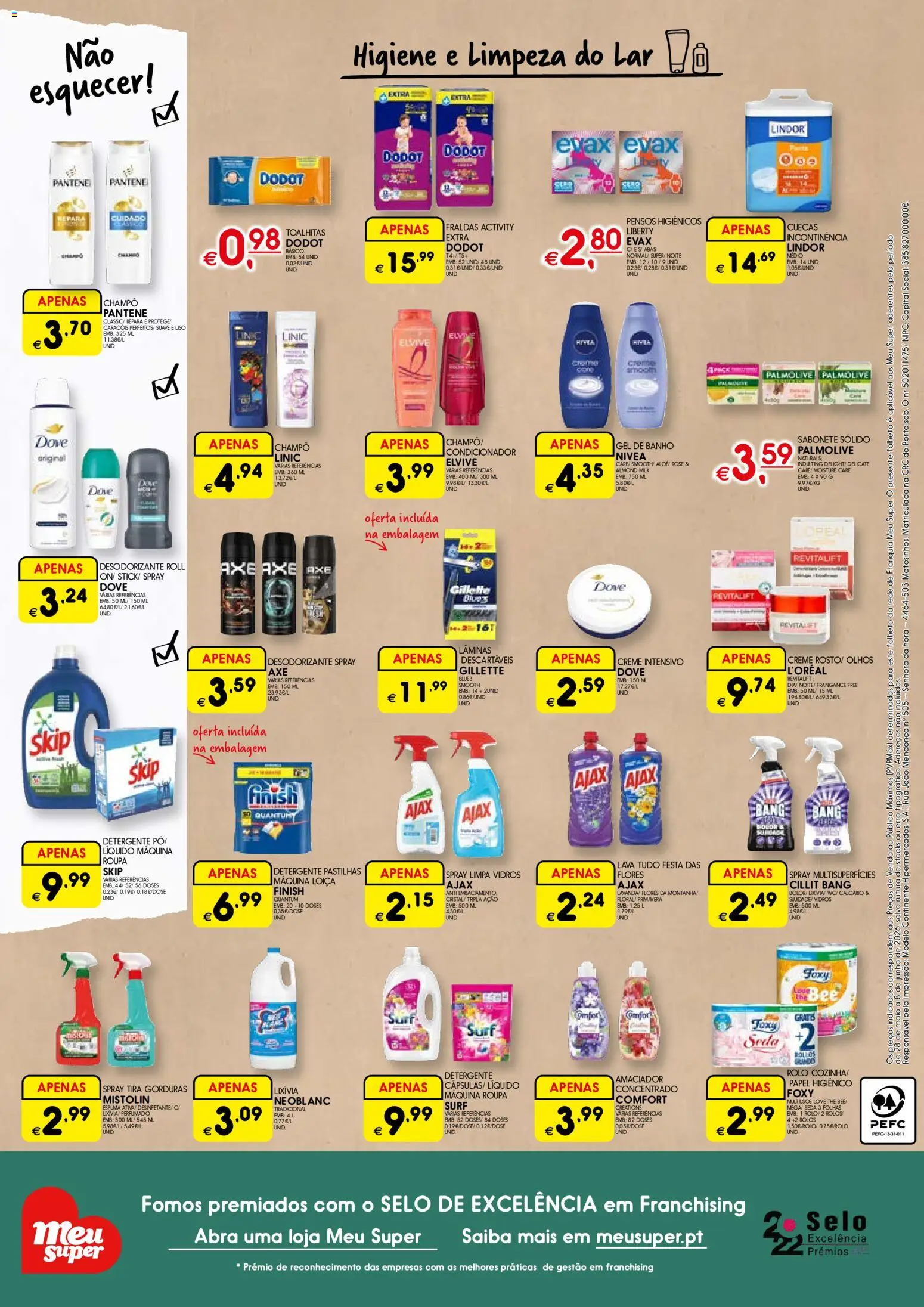 Meu Super Folheto │ válido de 28.05.2026 | Página: 8 | Produtos: Papel higiénico, Desodorizante, Detergente, Cuecas