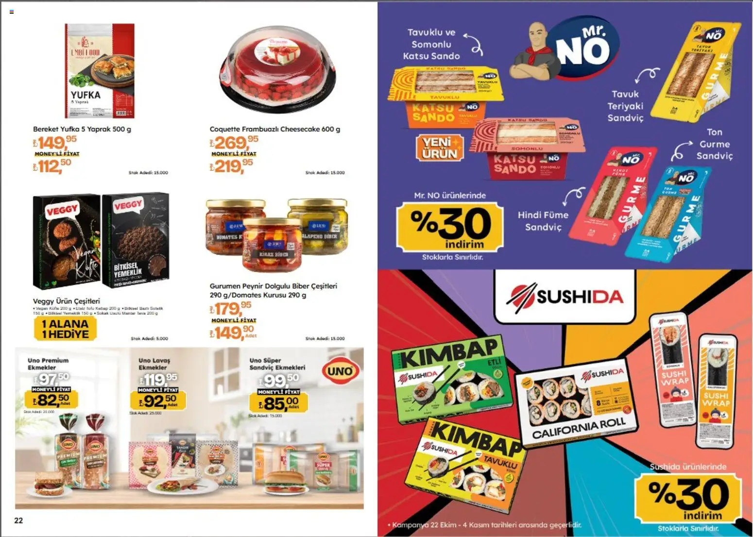 Migros Katalog - Migroskop - 22 Ekim 2026 tarihinden itibaren geçerlidir | Sayfa: 12 | Ürünler: Frambuazlı cheesecake, Biber, Kiraz, Hindi füme