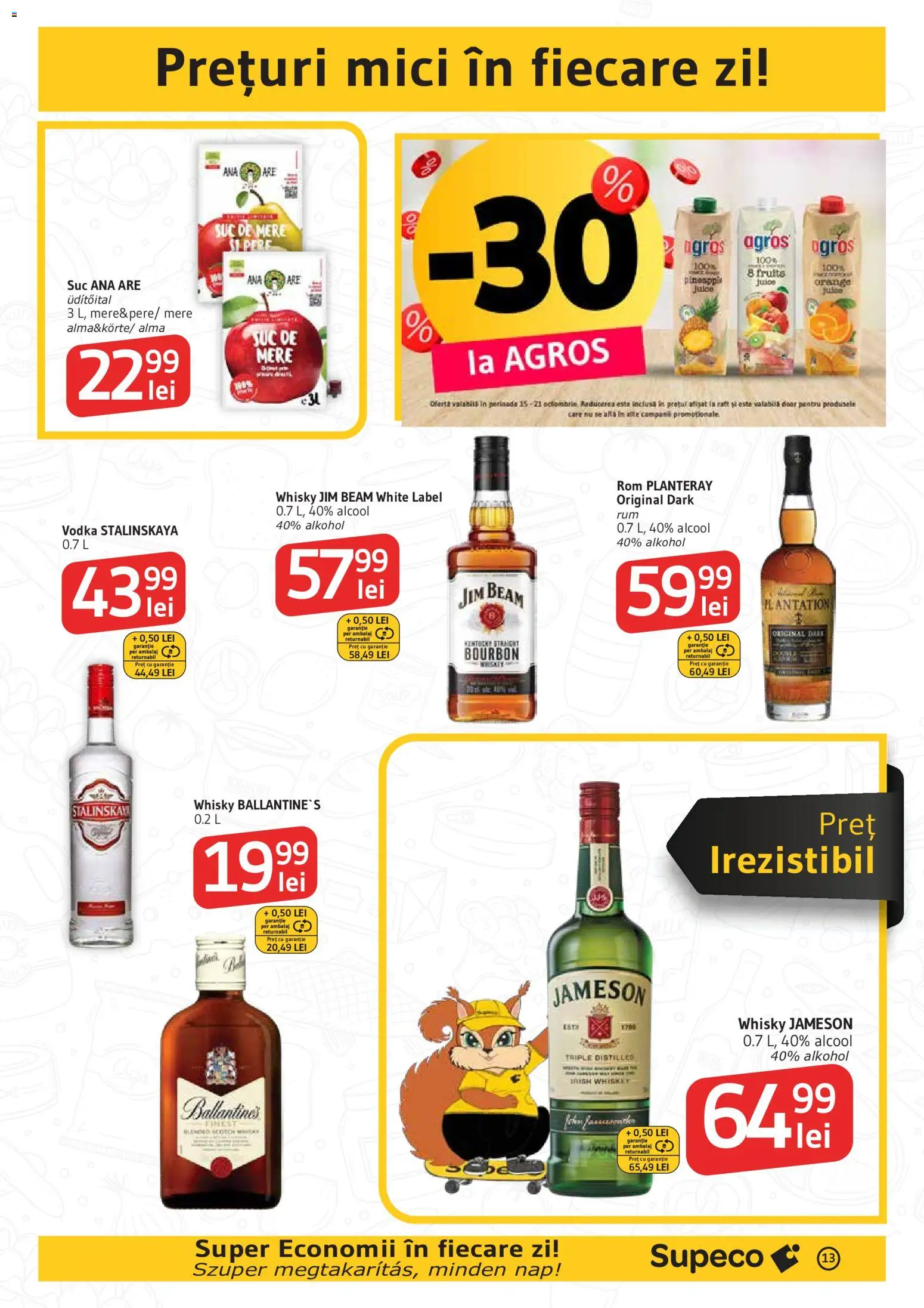 Noul catalog Supeco – valabil de la 15.10.2026 | Pagină: 13 | Produse: Raft, Jameson, Suc, Bourbon