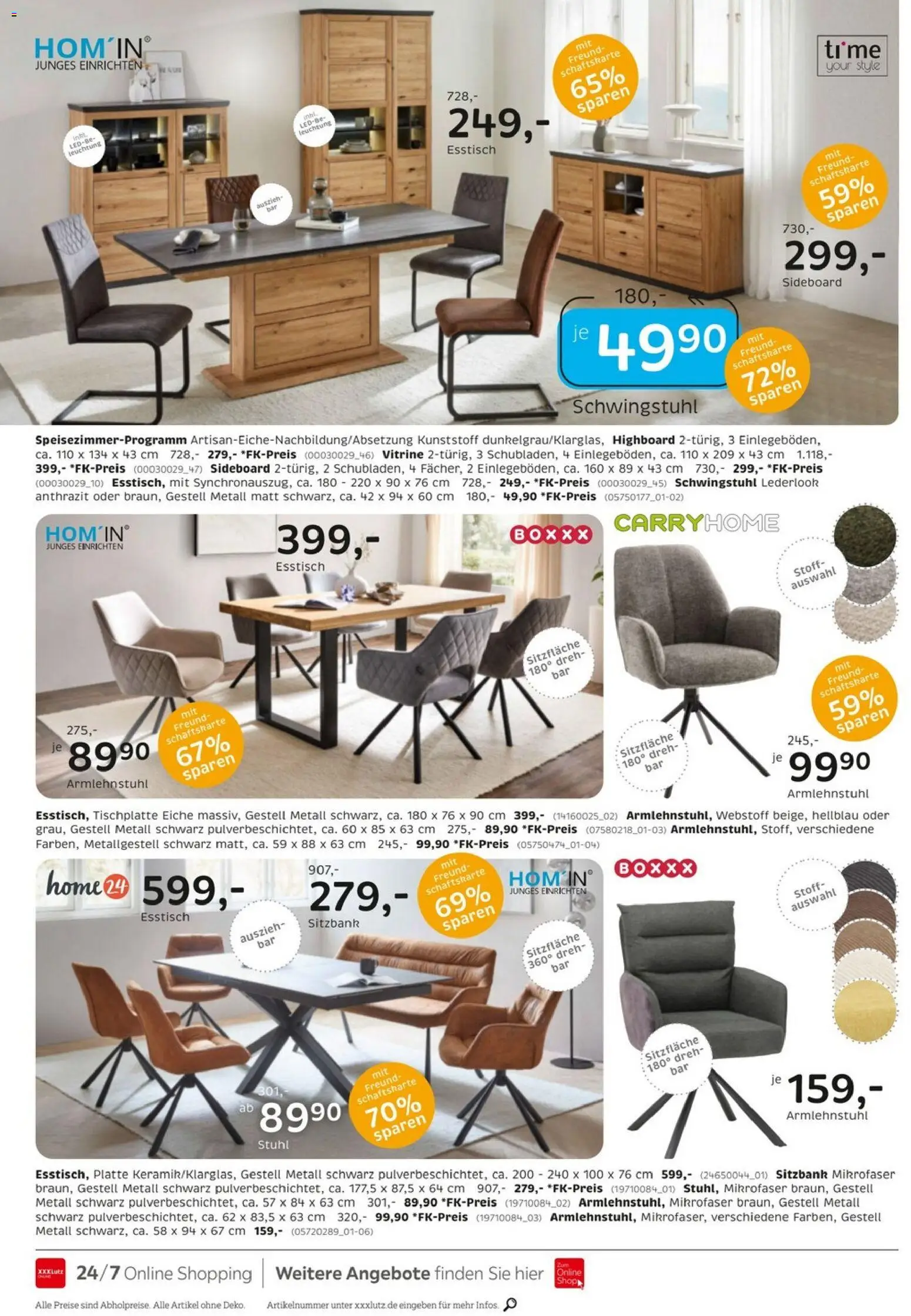 XXXLutz Junges Wohnen – gültig ab 29.03.2026 | Seite: 12 | Produkte: Sideboard, HIghboard, Esstisch, Sitzbank