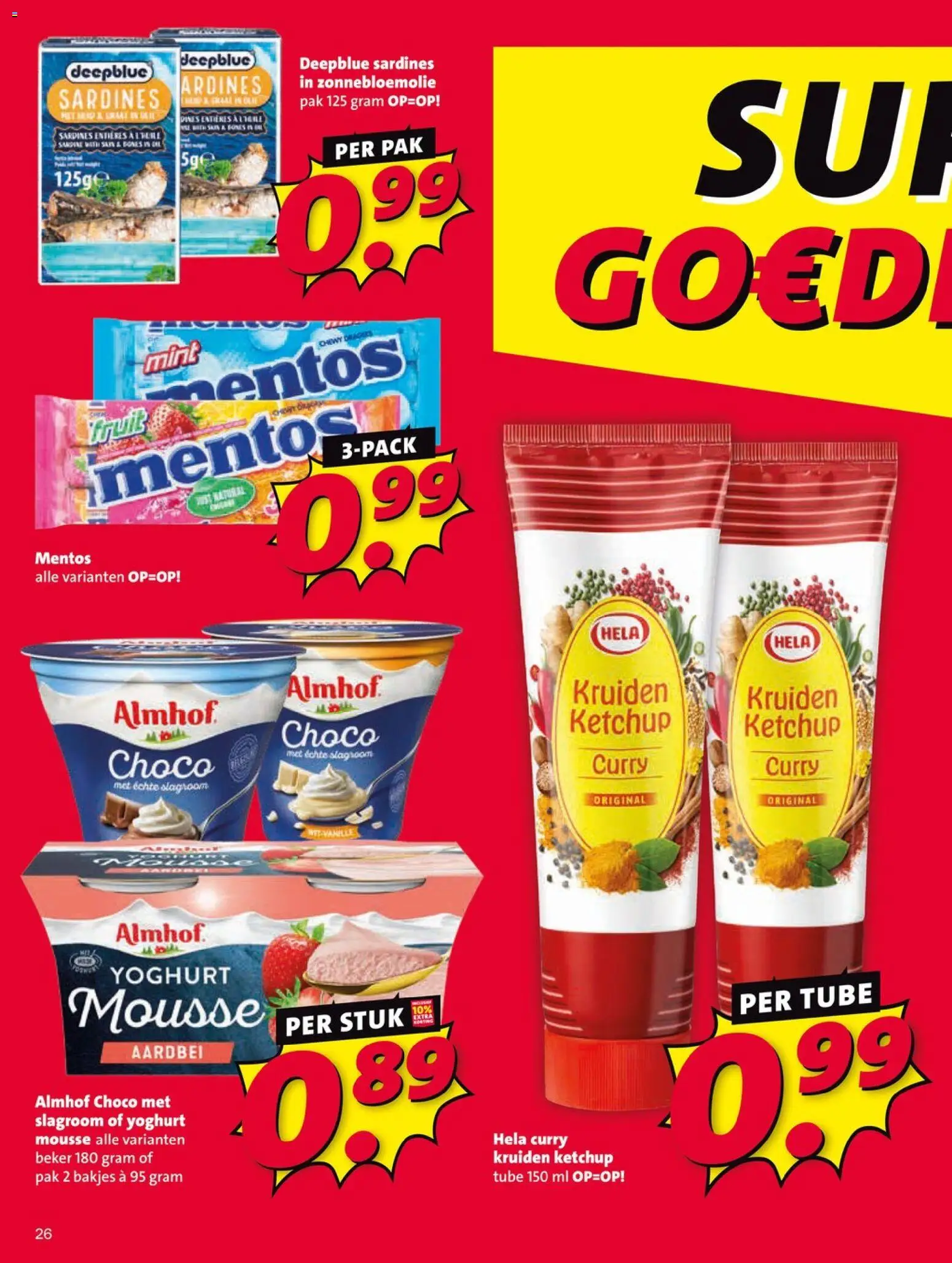 {H1} | Pagina: 26 | Producten: Beker, Ketchup, Slagroom, Aardbei