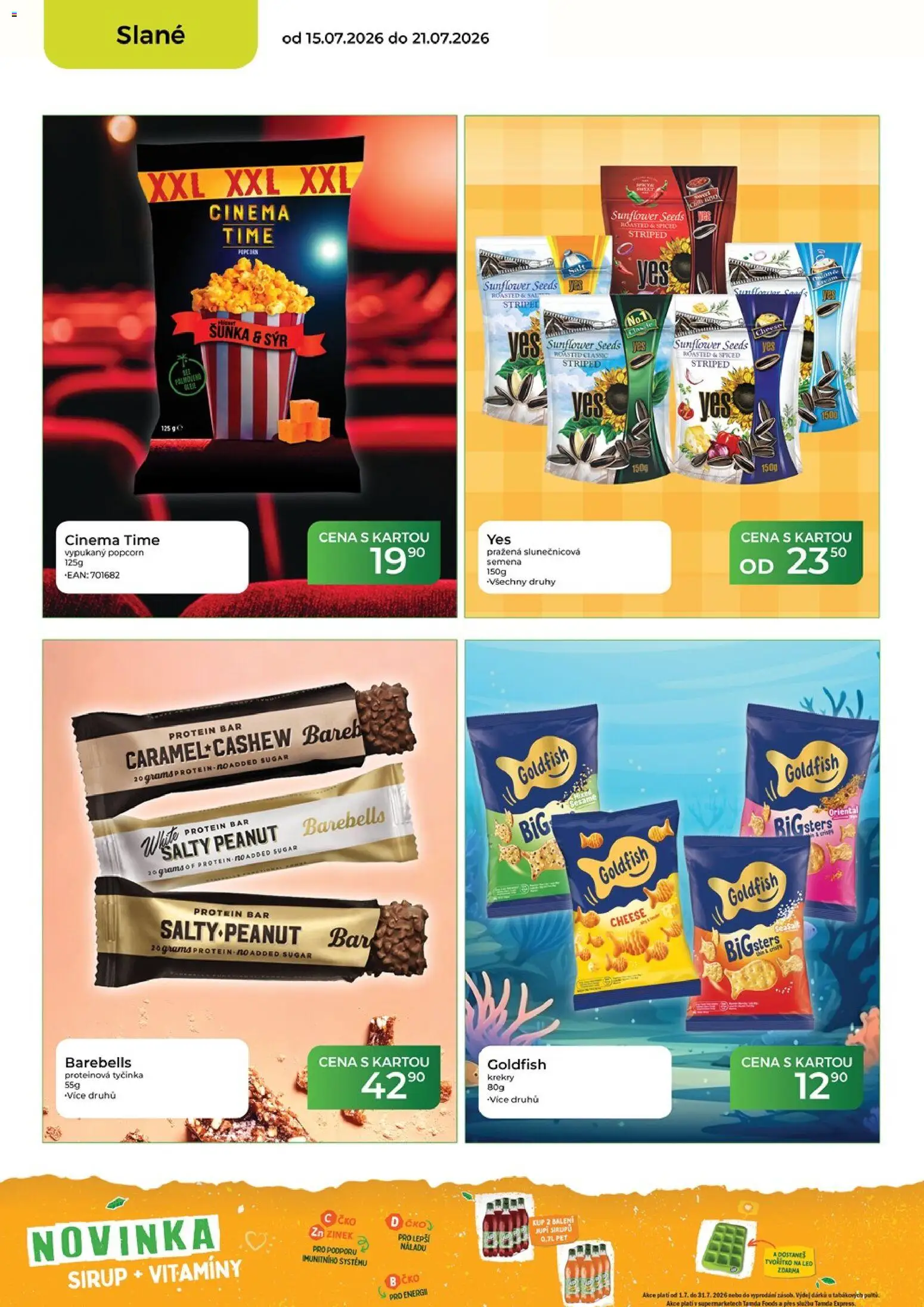 Tamda Foods leták od 15.07.2026 | Strana: 36 | Produkty: Protein bar, Sirup, Krekry, Tvořítko