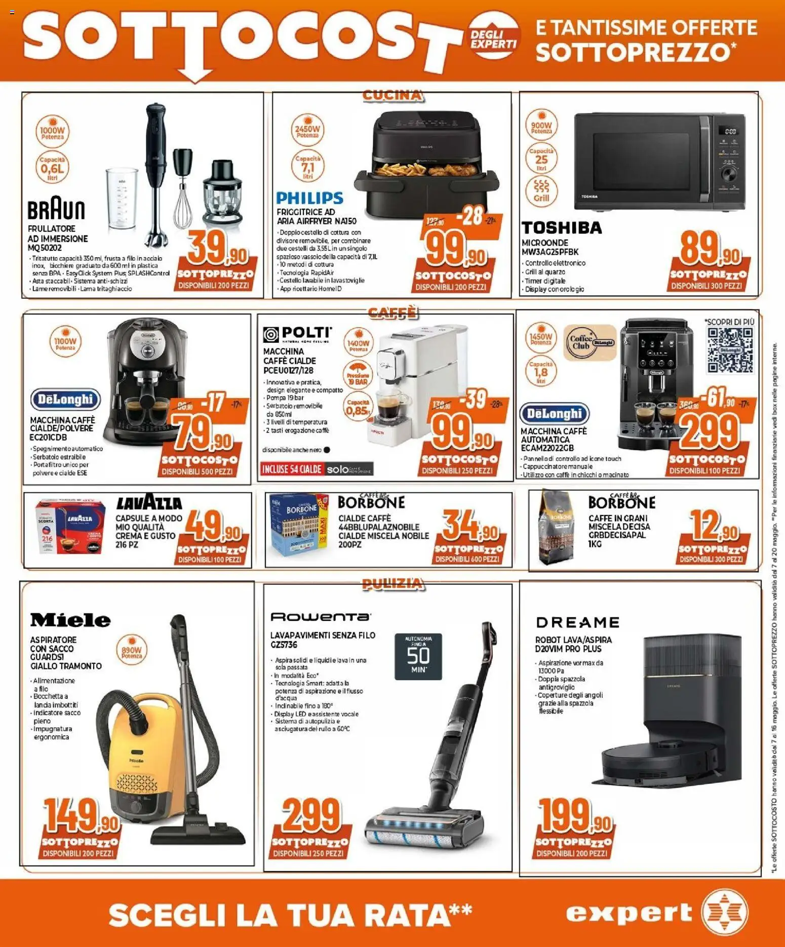 Volantino Expert del 07.05.2026 | Pagina: 22 | Prodotti: Frullatore, Lavazza, Miele, Vassoio