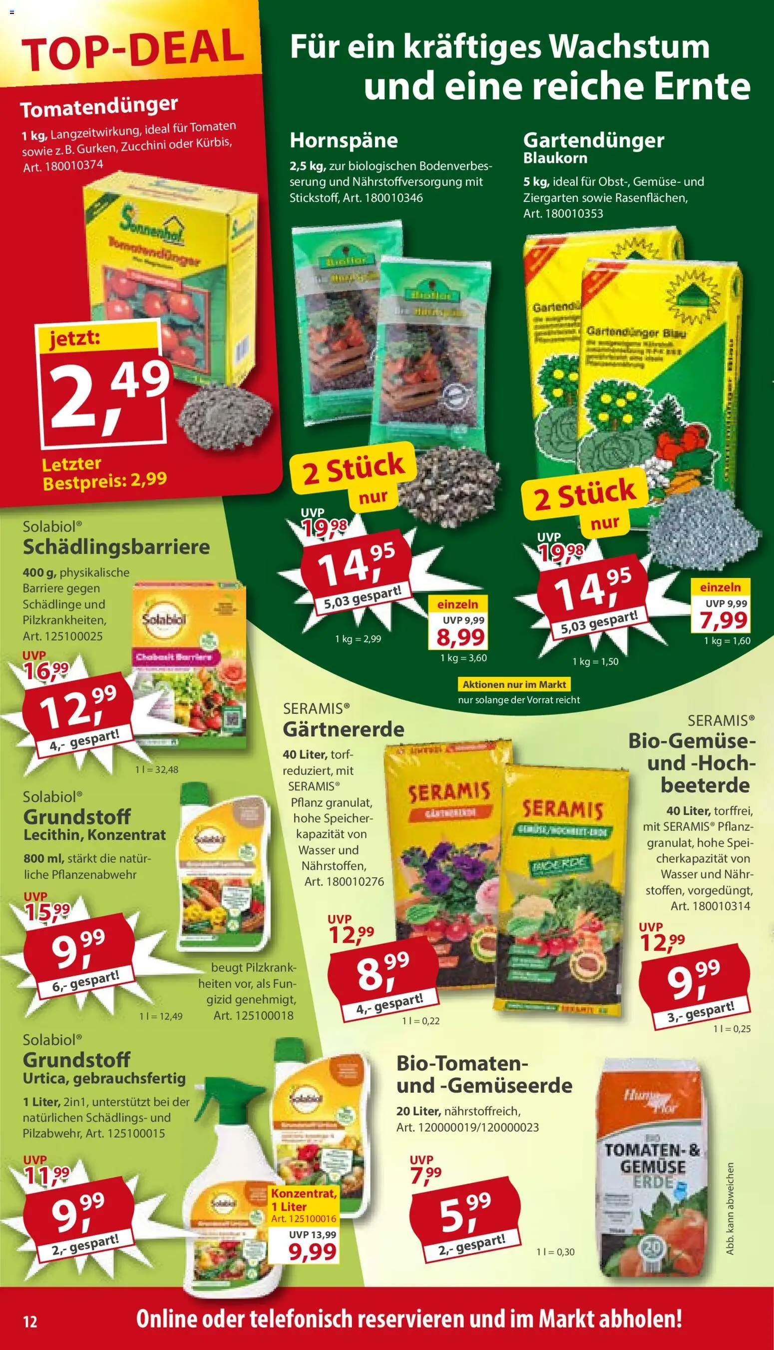 Sonderpreis Baumarkt Prospekt – gültig ab 06.06.2026 | Seite: 12 | Produkte: Tomaten, Wasser, Gemüse, Zucchini