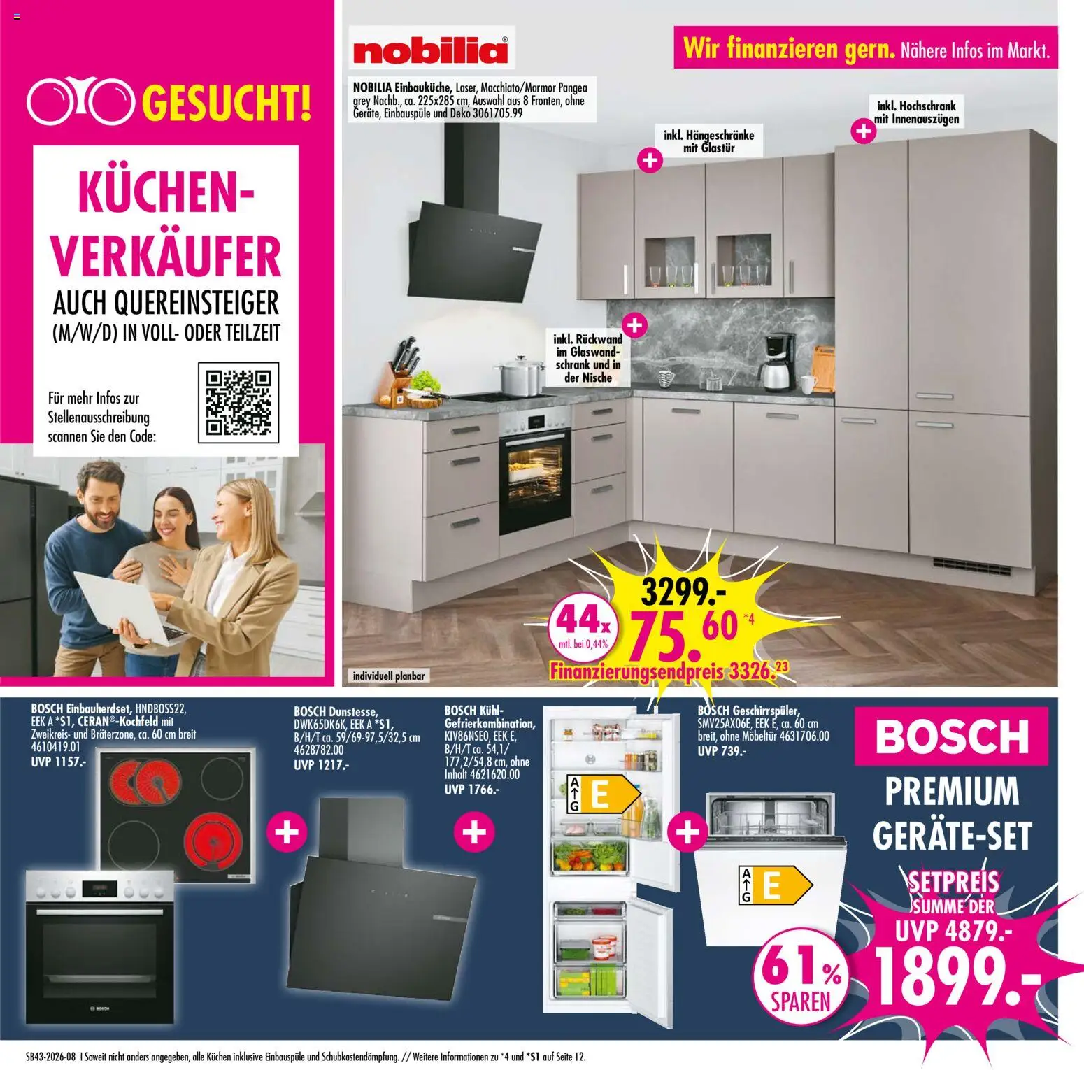 SB Möbel Boss Prospekt – gültig ab 17.10.2026 | Seite: 8 | Produkte: Bosch, Schrank, Hochschrank, Kuchen