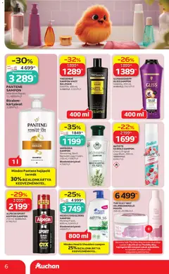 Auchan Drogéria ajánlataink - amely érvényes a következő dátumtól: 04.05.2026 | Oldal: 6 | Termékek: Sampon, Maszk