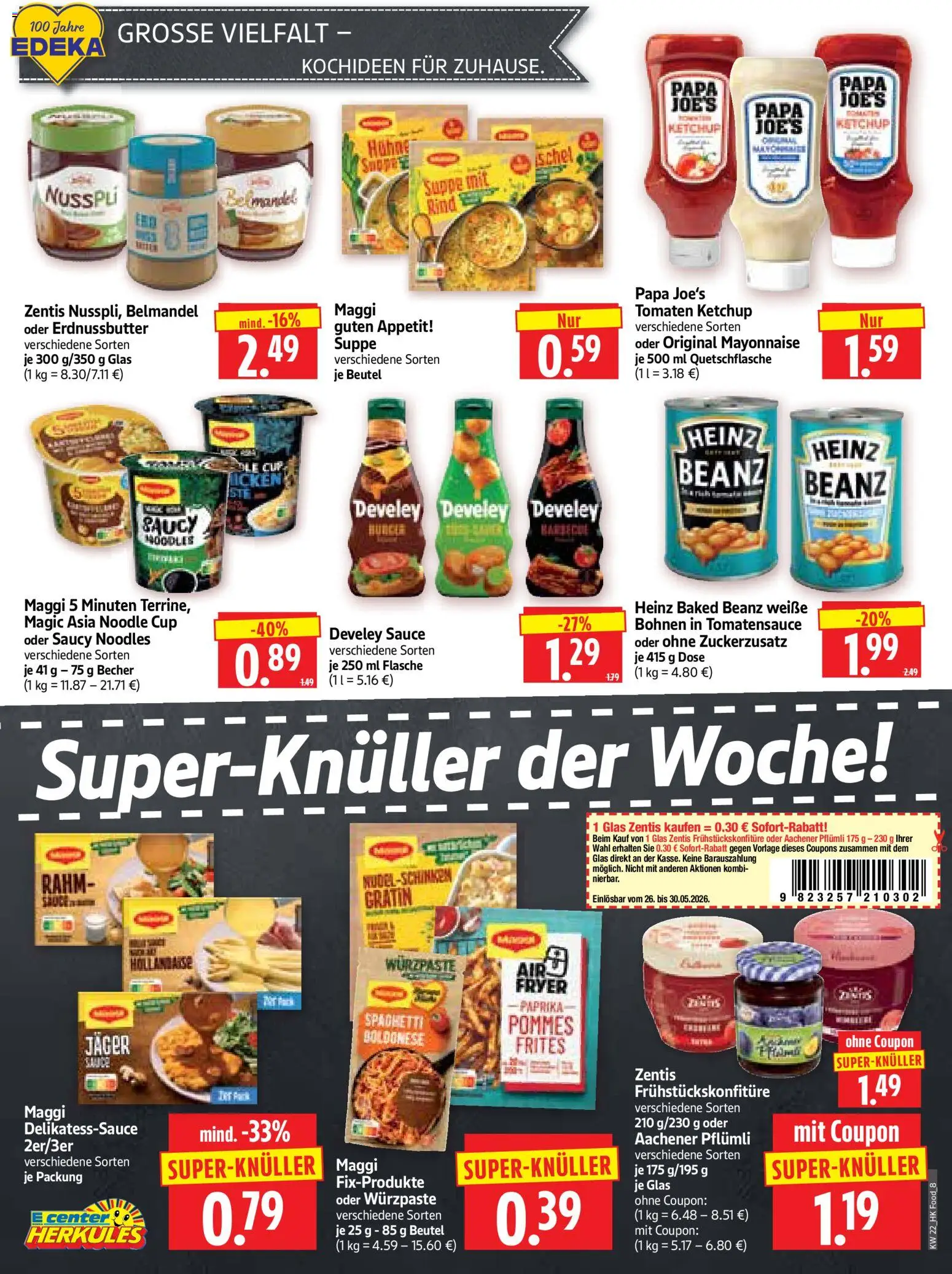 HERKULES Prospekt – gültig ab 26.05.2026 | Seite: 8 | Produkte: Pommes, Paprika, Mayonnaise, Ketchup