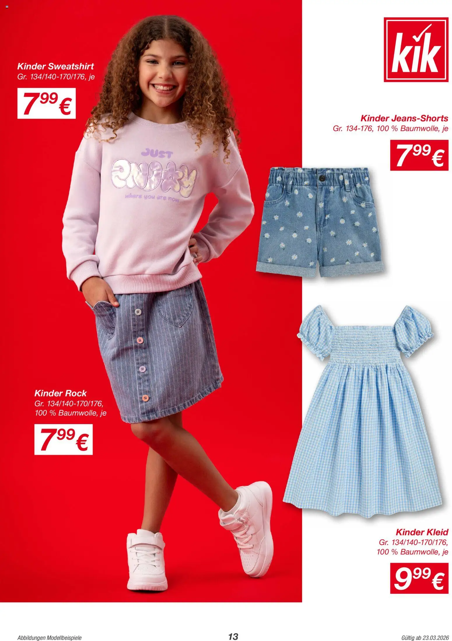 Kik Prospekt aktuell gültig ab 23.03.2026 | Seite: 13 | Produkte: Rock, Kleid