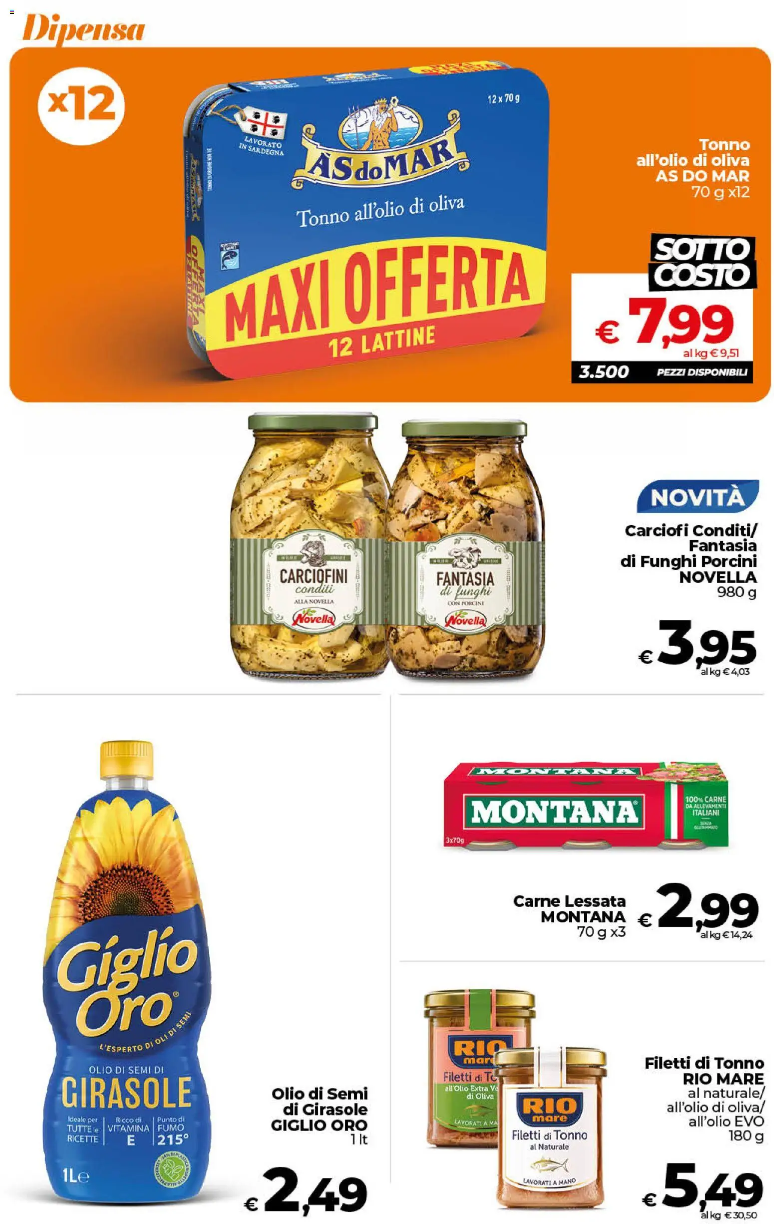 Volantino Ipercoop del 13/10/2026 | Pagina: 30 | Prodotti: Olio di semi, Olio, Tonno, Carne