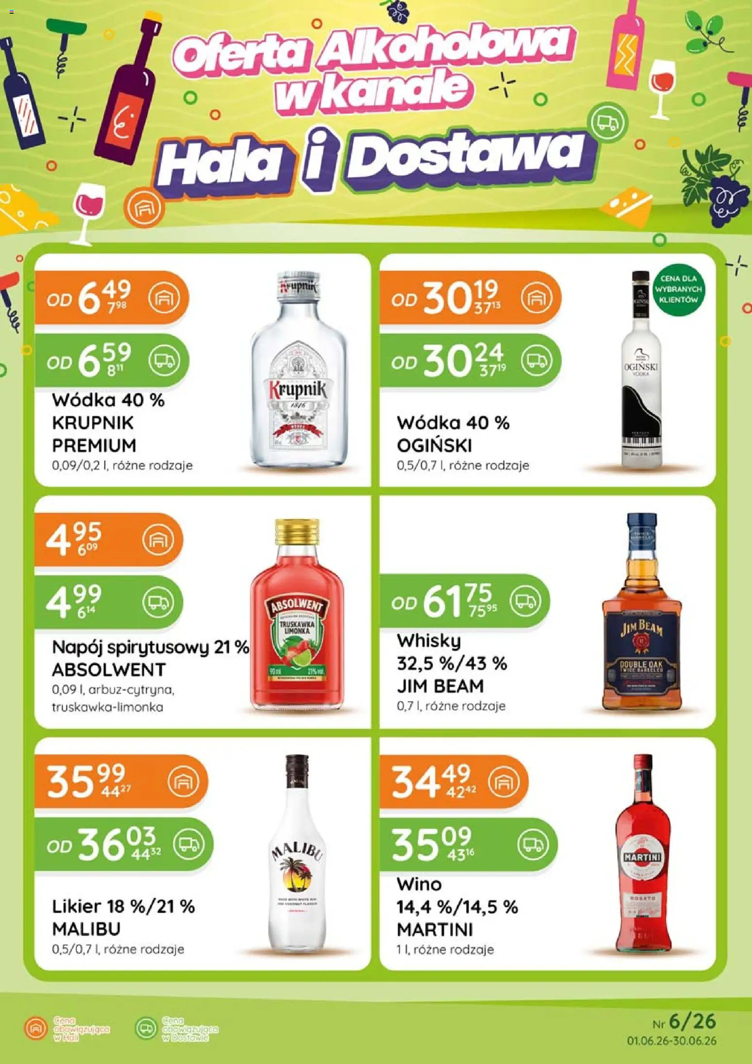 Eurocash gazetka - Katalog Alkoholowy od 01.06.2026 | Strona: 1 | Produkty: Ogiński, Wino, Wódka, Whisky