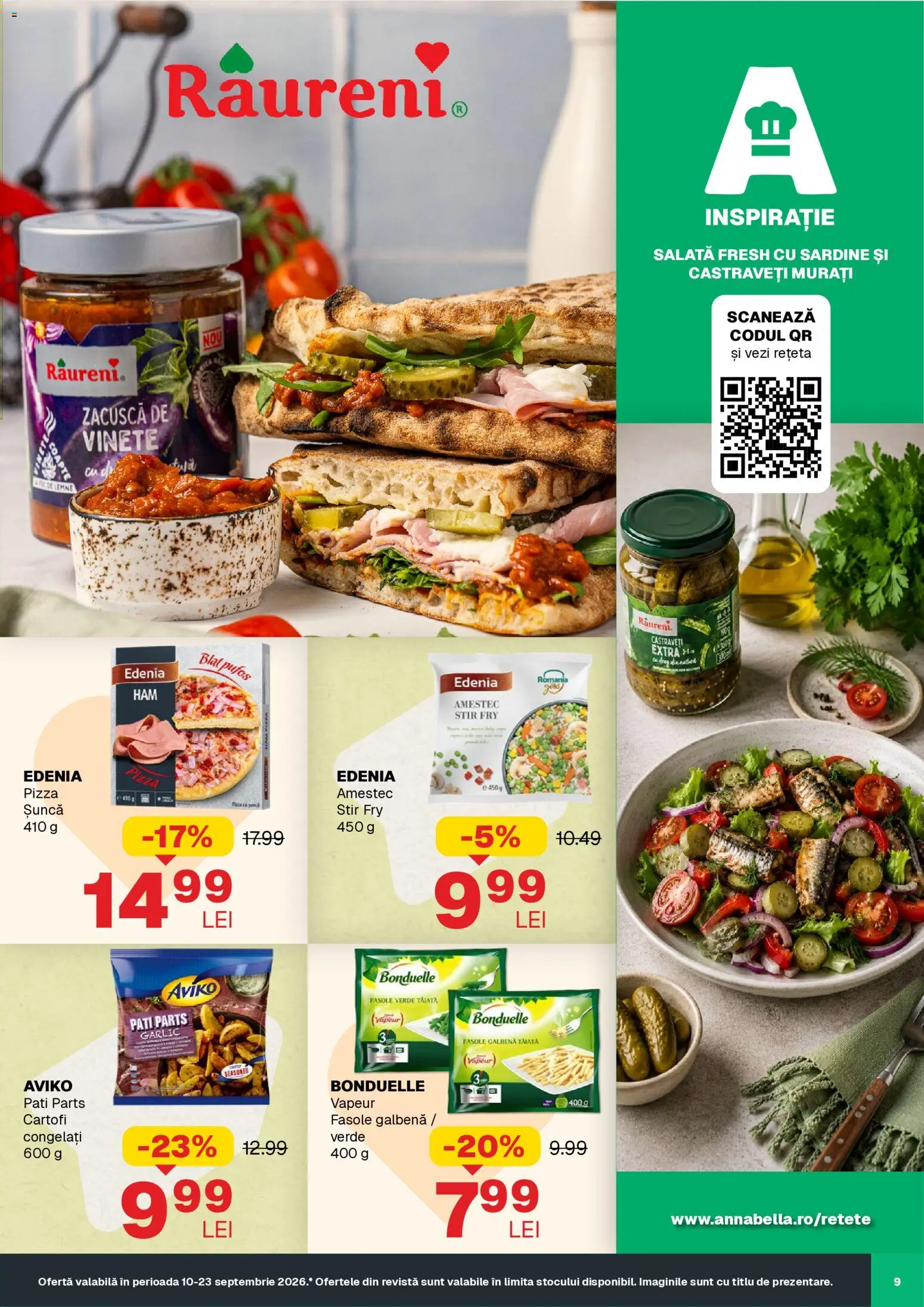Noul catalog Annabella – valabil de la 10.09.2026 | Pagină: 9 | Produse: Pizza, Castraveți, Amestec, Cartofi