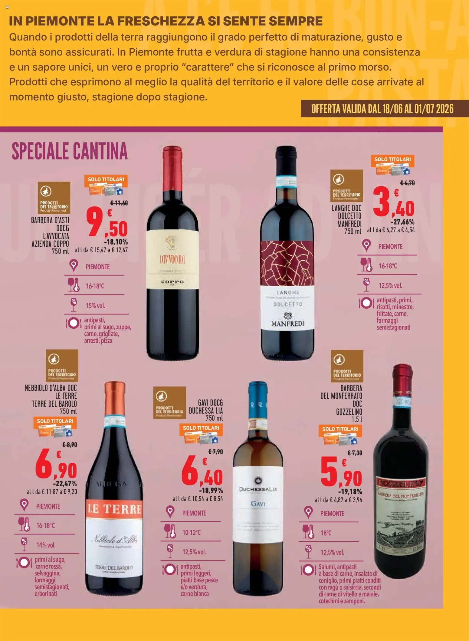 Volantino Conad del 18.06.2026 | Pagina: 9 | Prodotti: Pizza, Pesce, Frutta, Terra