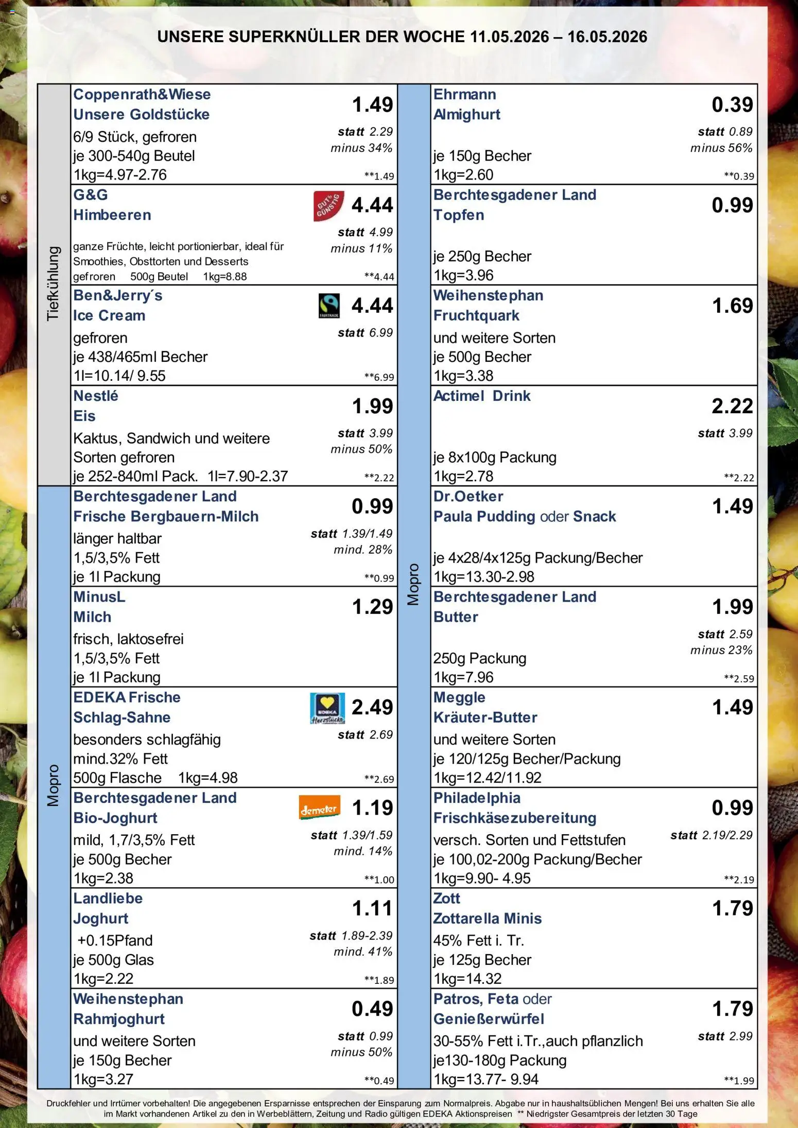Simmel Bayern – gültig ab 11.05.2026 | Seite: 6 | Produkte: Actimel, Schlagsahne, Butter, Pudding