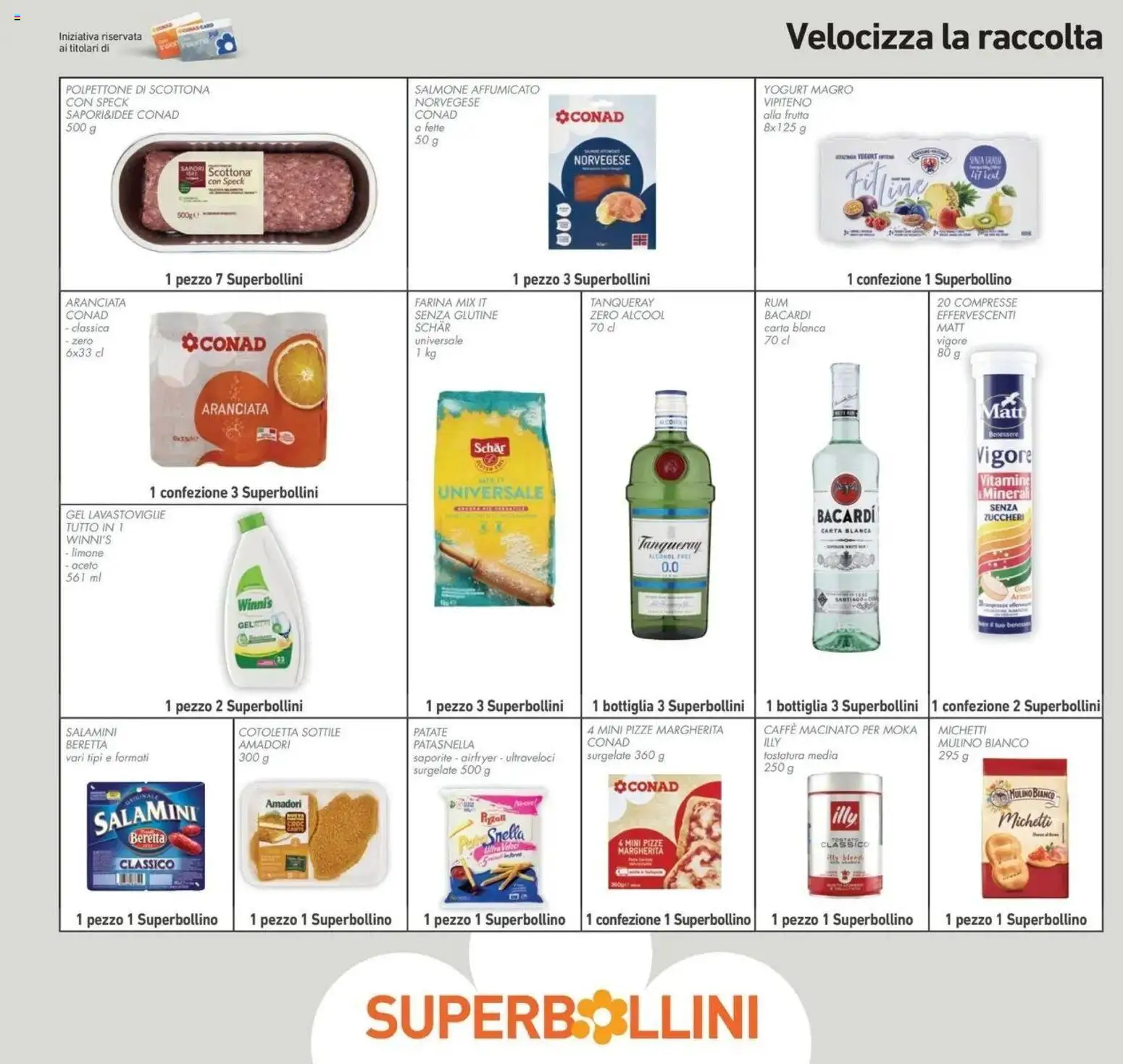 Volantino Conad del 21/10/2026 | Pagina: 44 | Prodotti: Senza glutine, Farina, Lavastoviglie, Bottiglia