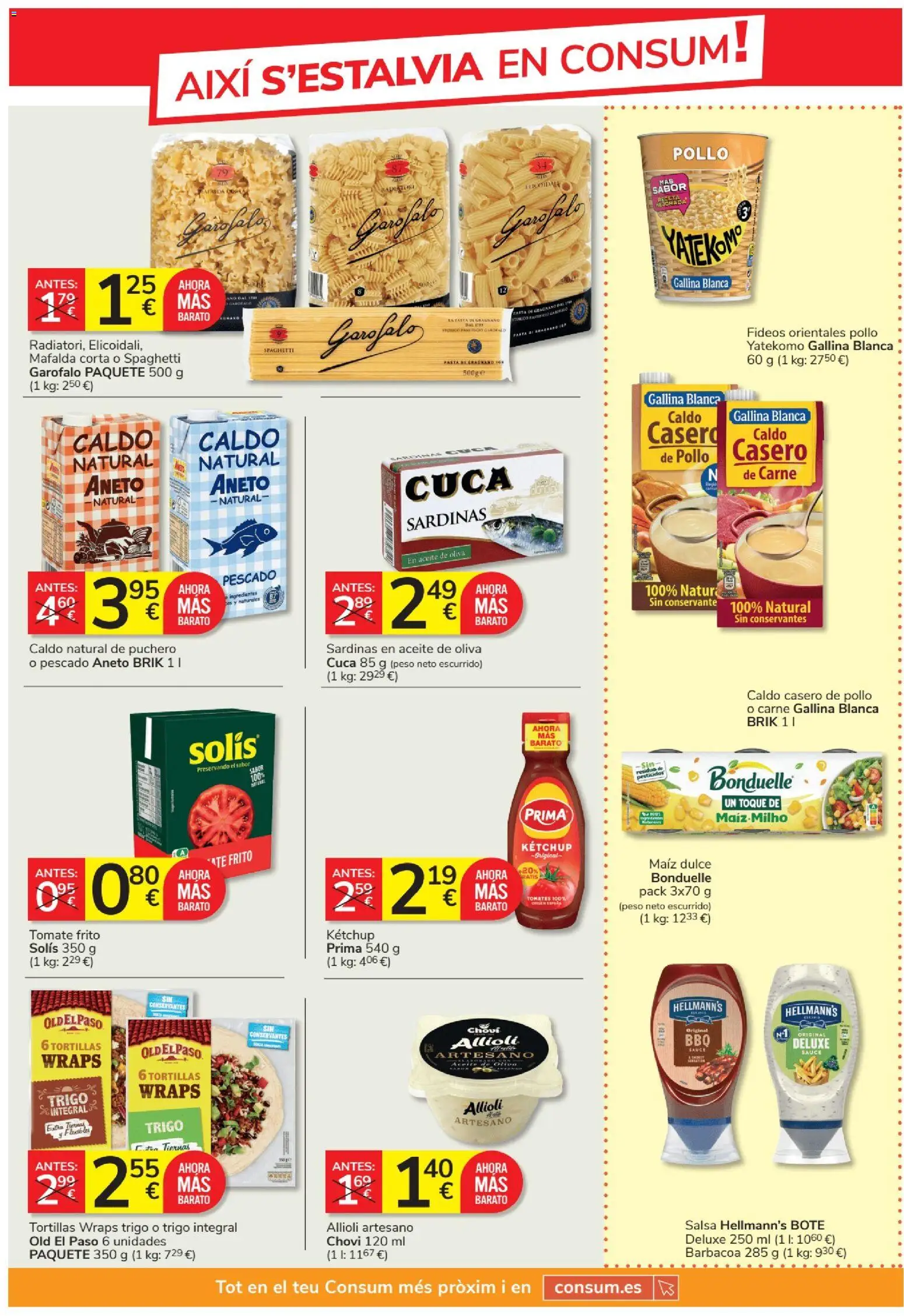 Consum folleto │ válido desde el 27/08/2026 | Página: 13 | Productos: Ingredientes, Kétchup, Barbacoa, Sardinas