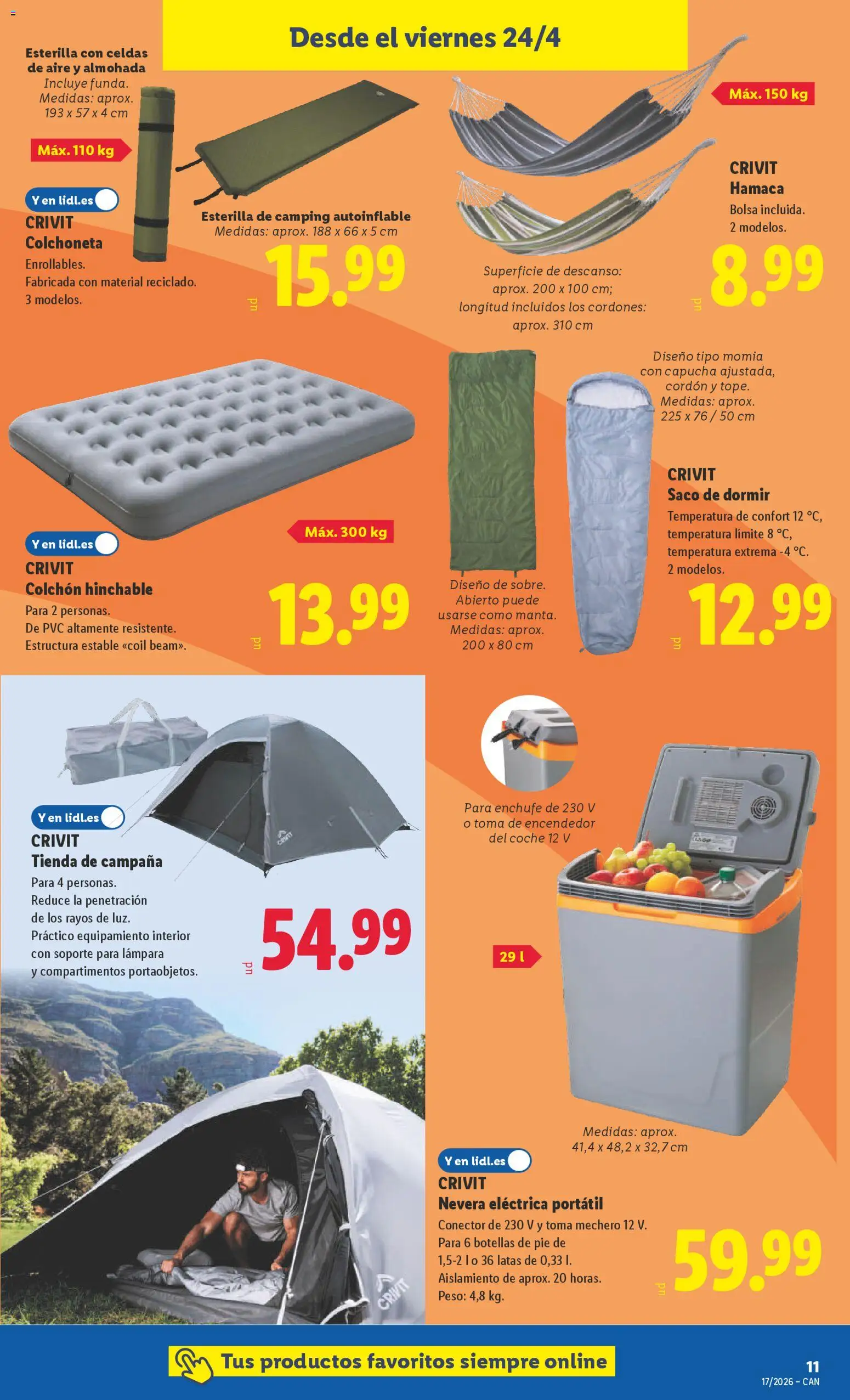 Lidl Canarias │ válido desde el 20.04.2026 | Página: 23 | Productos: Peso, Almohada, Enchufe, Colchoneta