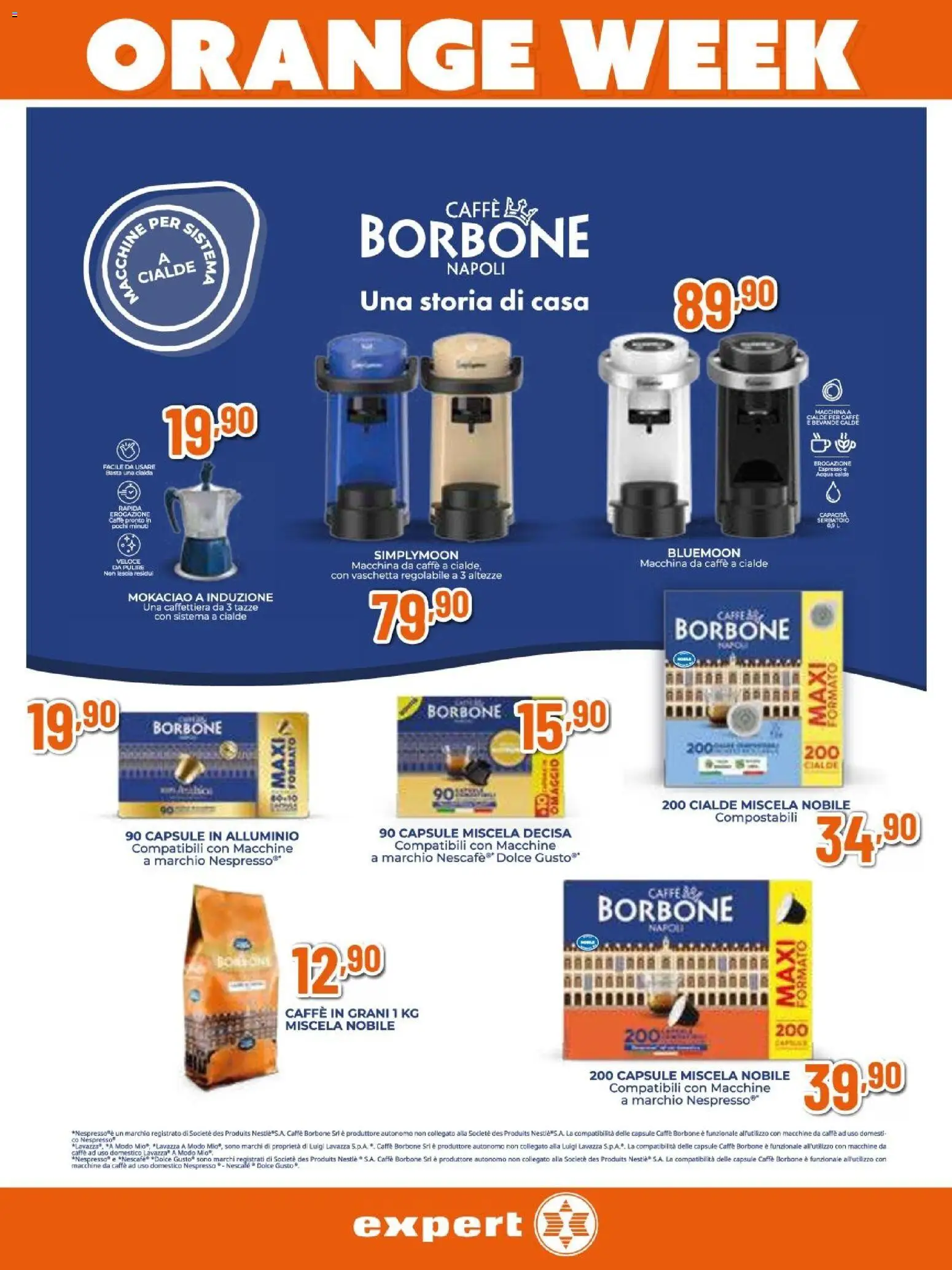 Volantino Expert del 17/09/2026 | Pagina: 17 | Prodotti: Macchina da caffe, Alluminio, Borbone, Cialda