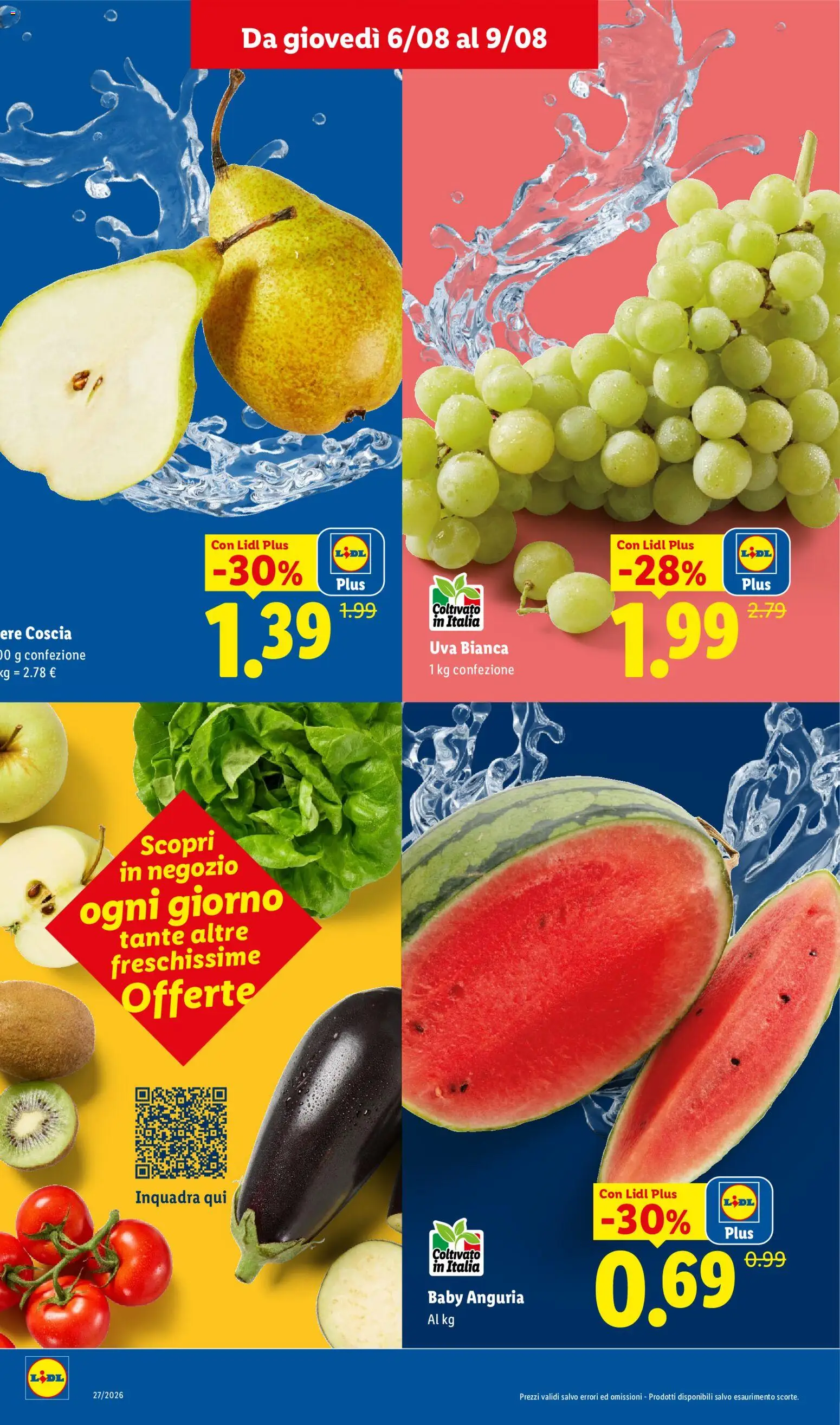 Volantino Lidl del 06/08/2026 | Pagina: 2 | Prodotti: Anguria, Uva