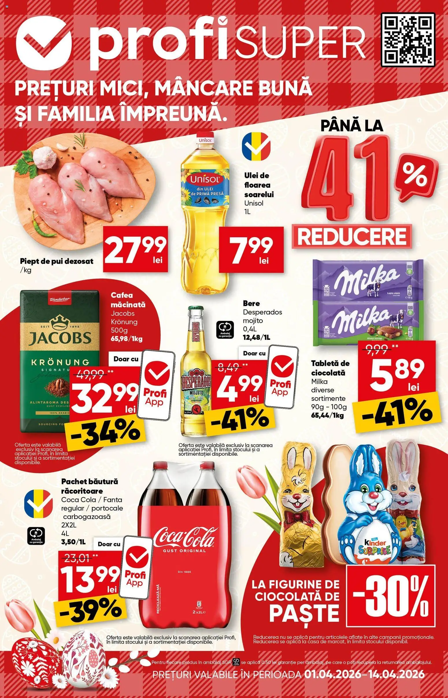 Noul catalog Profi – valabil de la 01.04.2026 | Pagină: 1 | Produse: Ulei, Cafea, Ciocolată, Paste