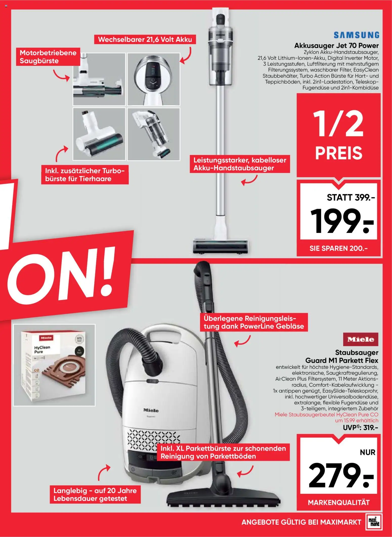 Maximarkt Flugblatt gültig ab 13.08.2026 | Seite: 23 | Produkte: Staubsauger, Samsung, Bürste