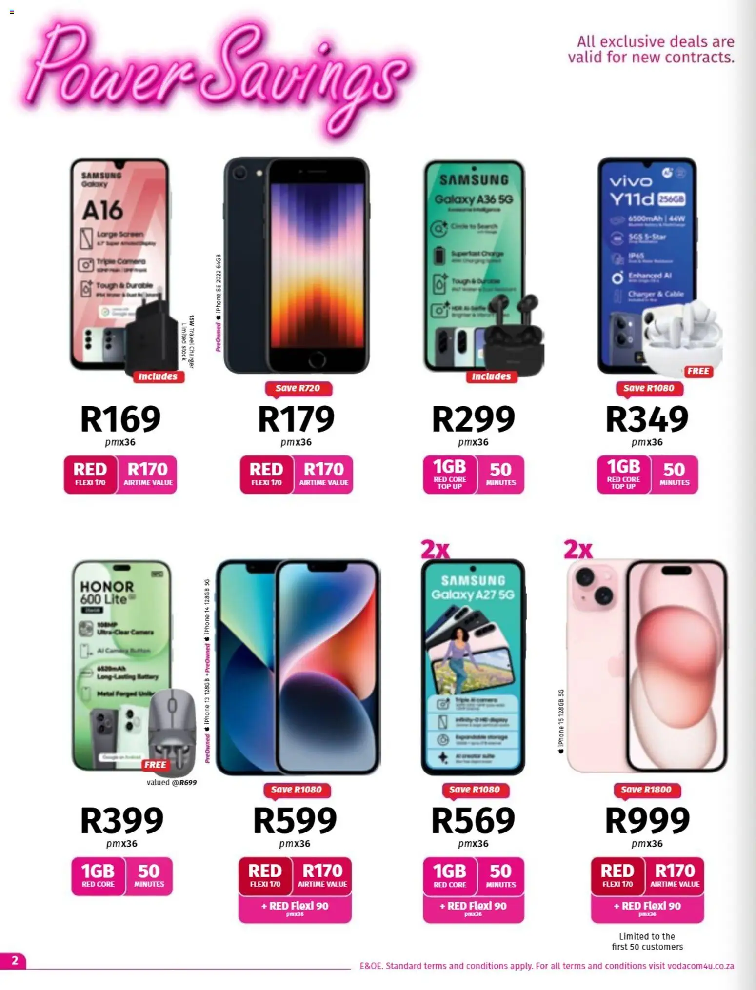 New Vodacom catalogue – valid from 07/08/2026 | Page: 2 | Products: Cable, Charger, Stock