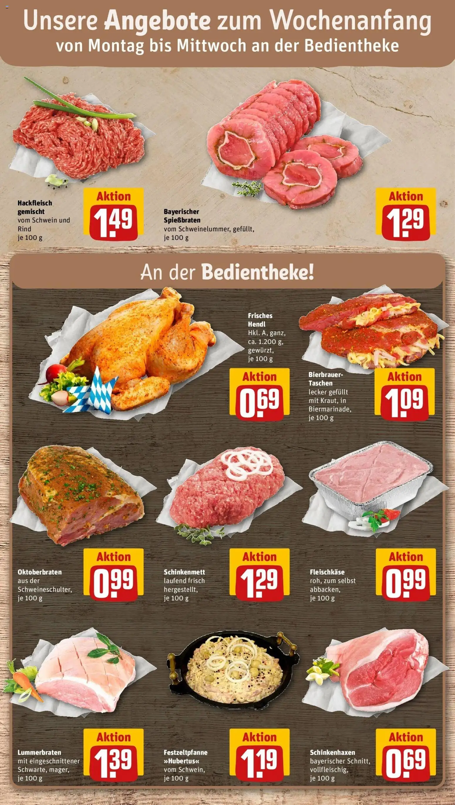 REWE Prospekt ab 21.09.2026 zum Blättern » Angebote | Seite: 14 | Produkte: Taschen, Hackfleisch
