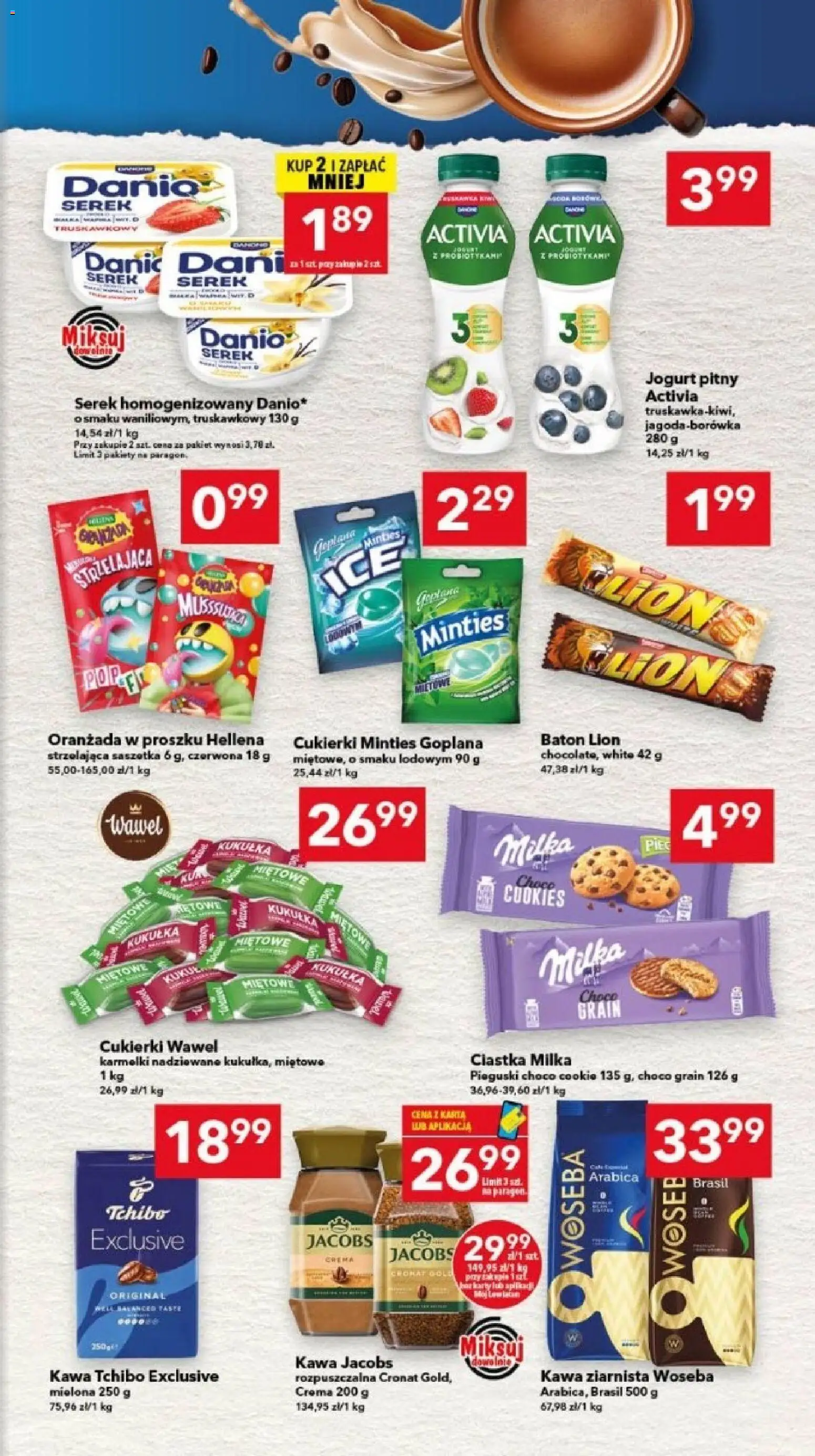 Lewiatan gazetka - Legnica od 30.07.2026 | Strona: 5 | Produkty: Karta, Tchibo, Jogurt, Ciastka