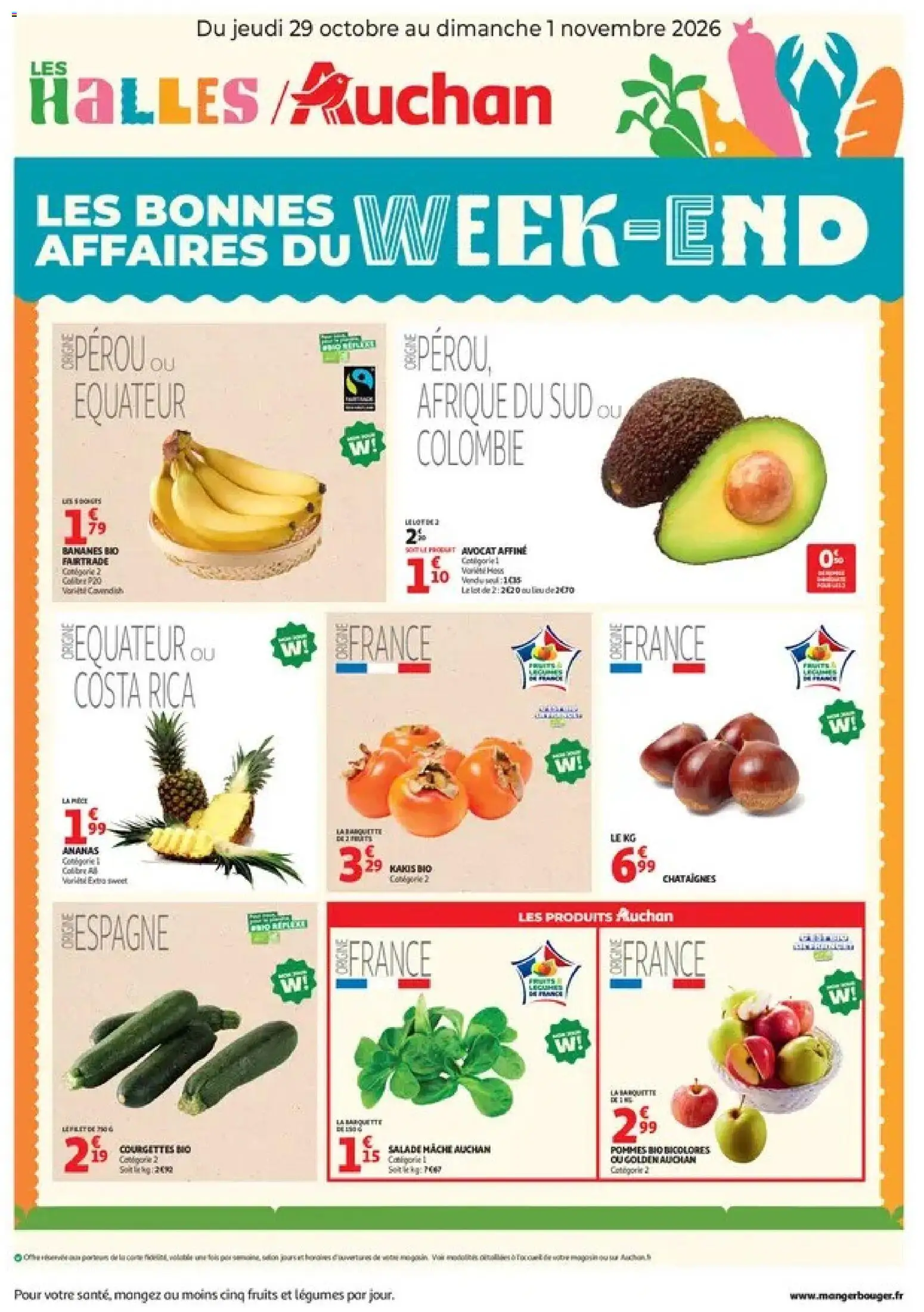 {H1} | Page: 1 | Produits: Avocat, Pommes bio, Mâche, Bananes