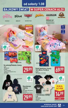 Pogląd oferty "Aldi gazetka" - ważna od 27.07.2026 | Strona: 41 | Produkty: Pościel, Poduszka, Koc