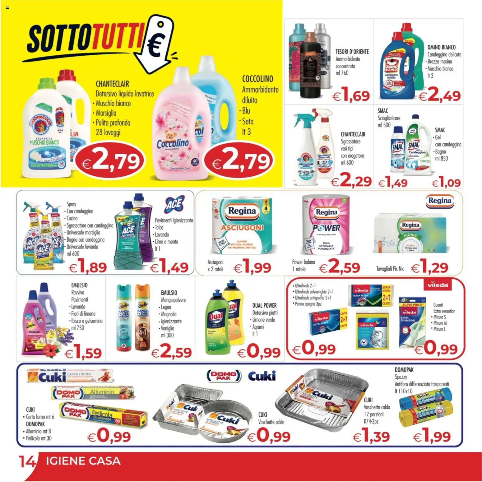 Volantino MerSi Supermercati del 01/07/2026 | Pagina: 14 | Prodotti: Limone, Guanti, Forno, Vaschette