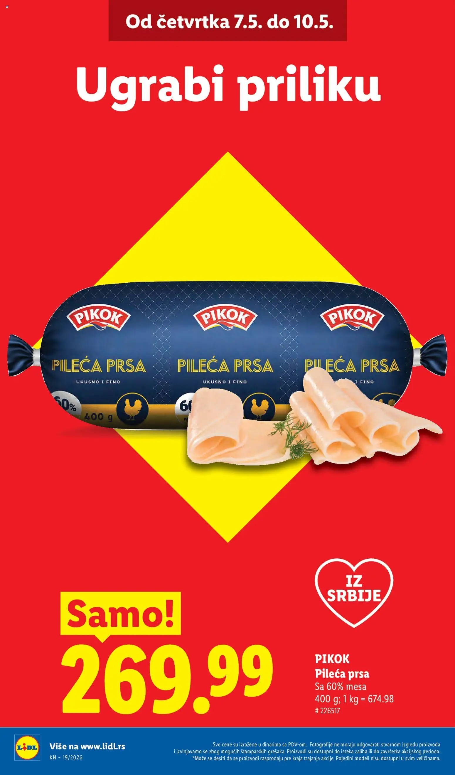 Lidl katalog - važi od 07.05.2026 | Strana: 4 | Proizvode: Pileća prsa