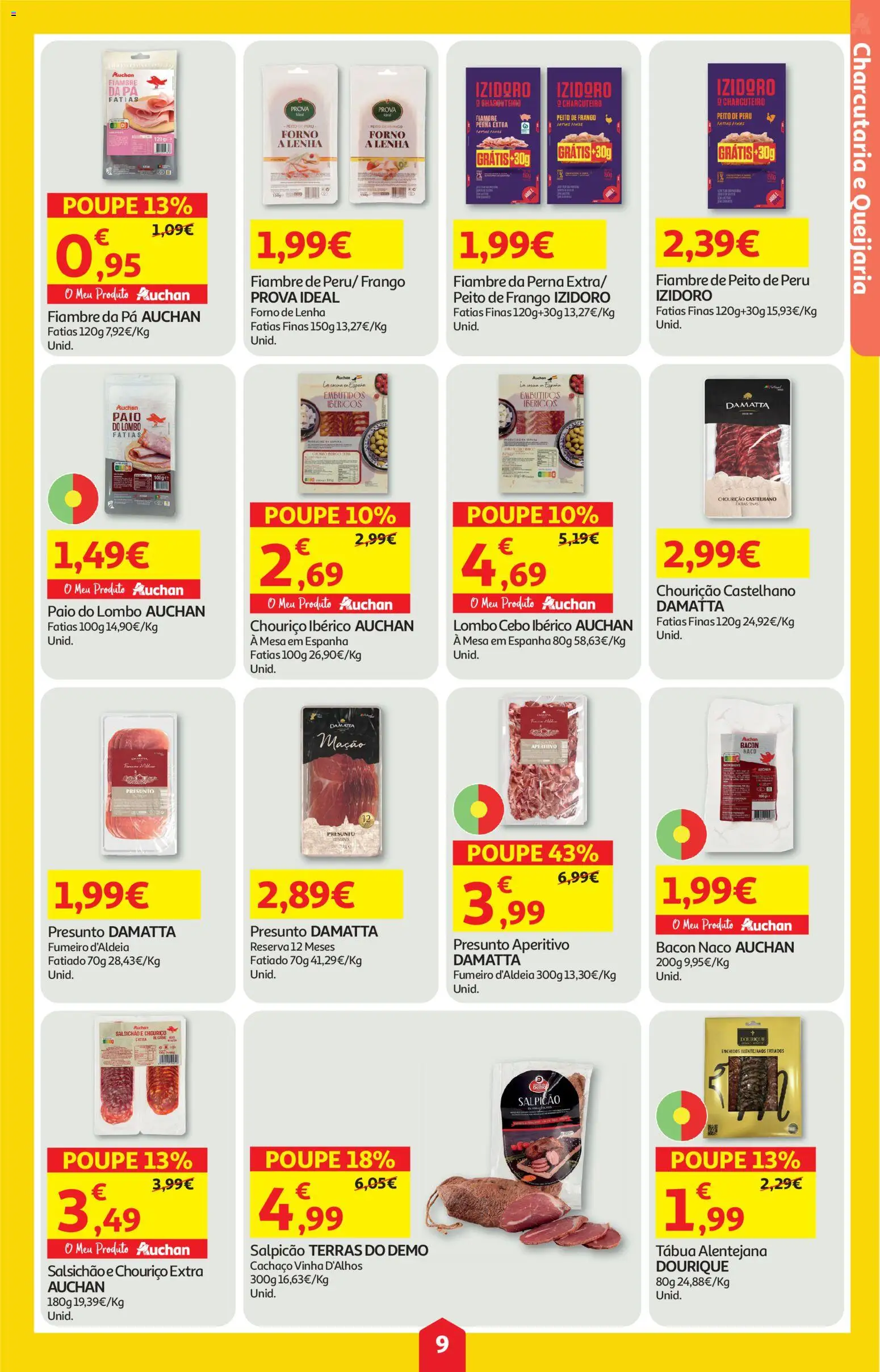 Auchan folheto │ válido de 04.06.2026 | Página: 9 | Produtos: Tábua, Peito de peru, Peru, Pá